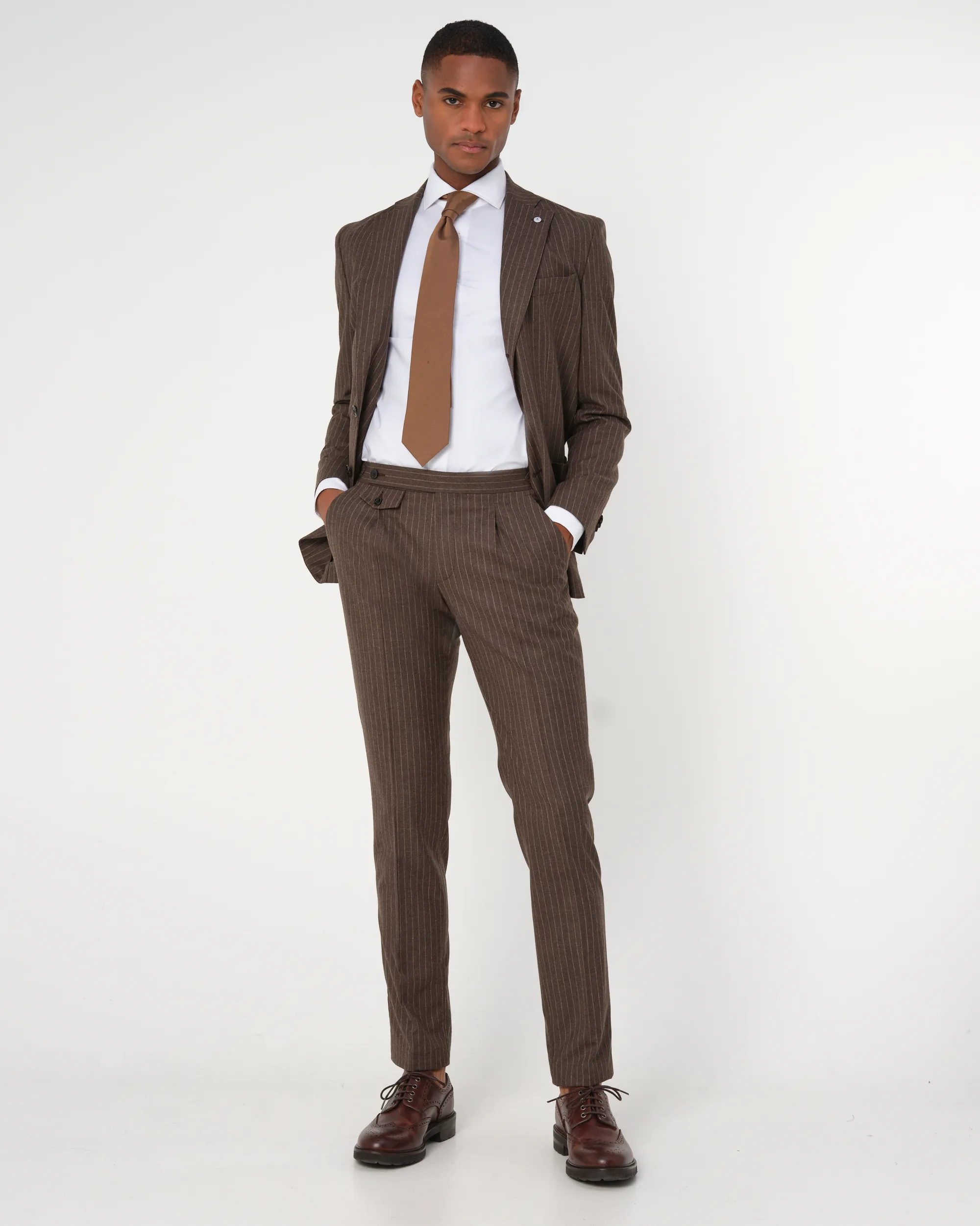 Dutch Dandies Pisa Mix & Match Pantalon Bruin streep 093525-003-46