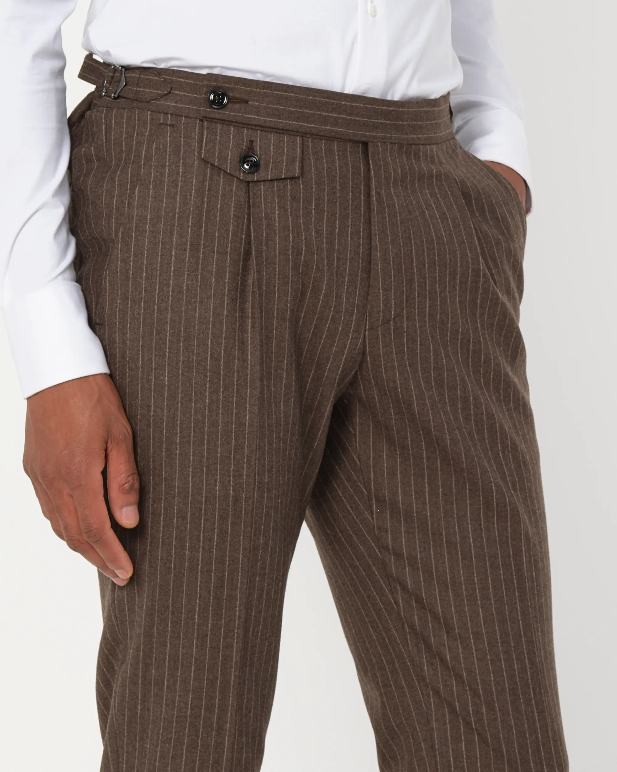 Dutch Dandies Pisa Mix & Match Pantalon Bruin streep 093525-003-46