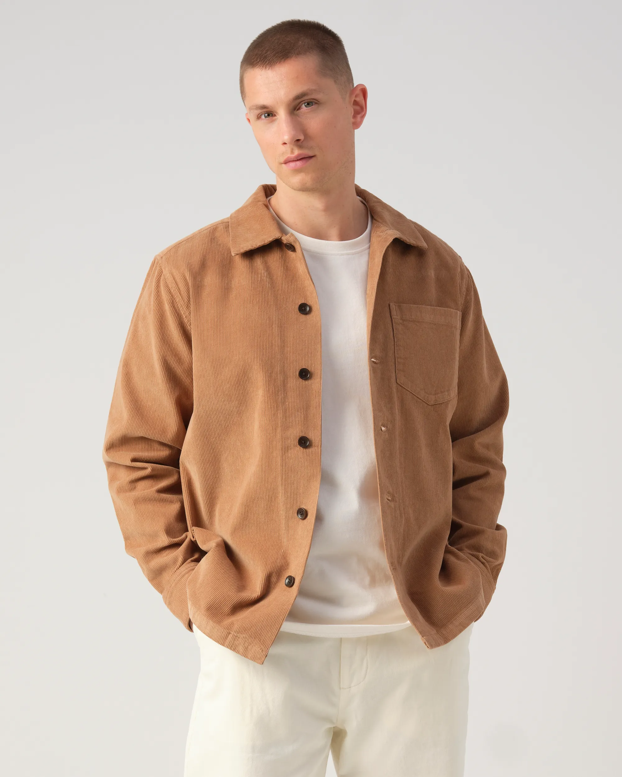 J.C. RAGS Roux Overshirt Toasted coconut 093558-002-L