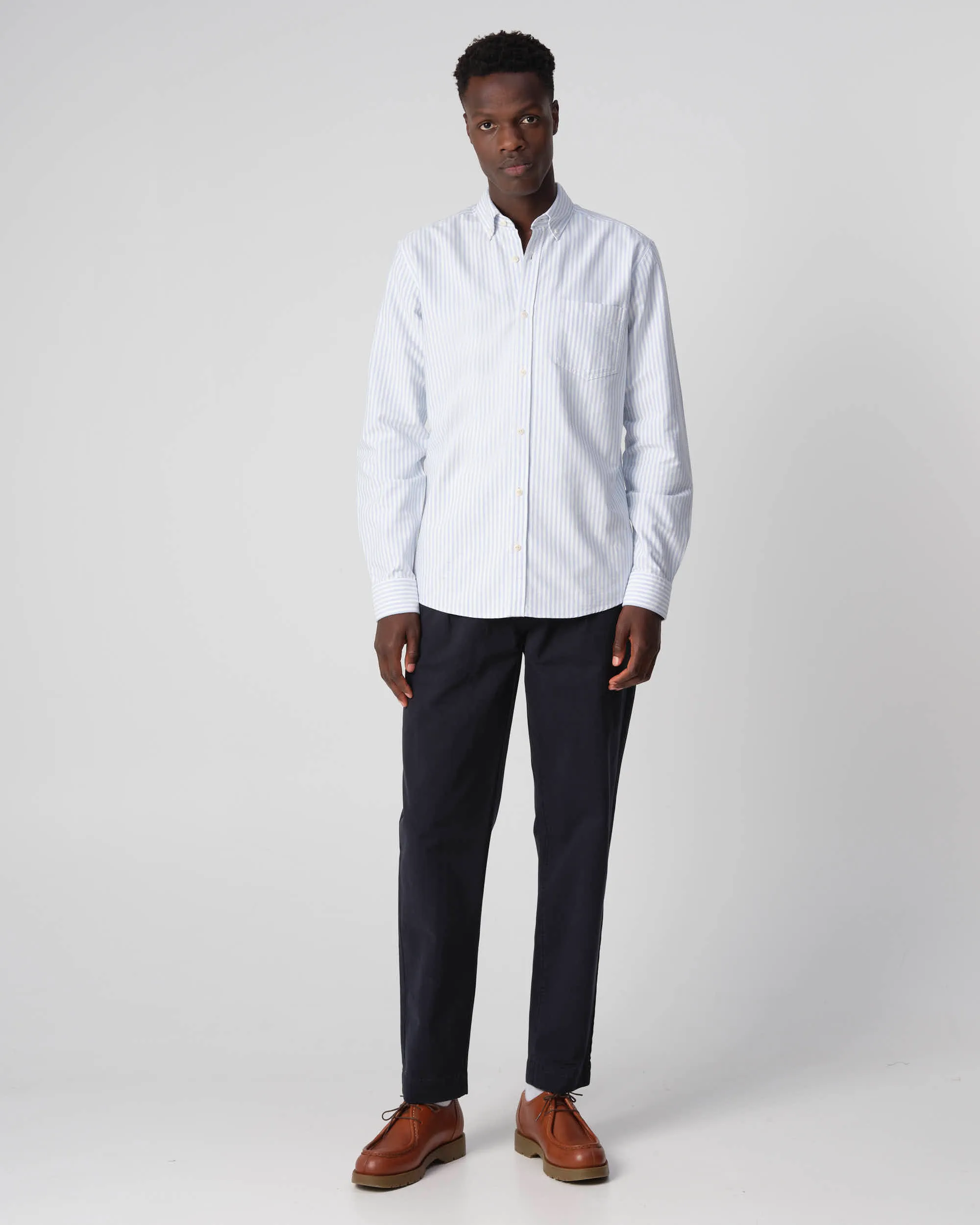 J.C. RAGS Ramon Casual Overhemd LM Lichtblauw uni 093567-002-L