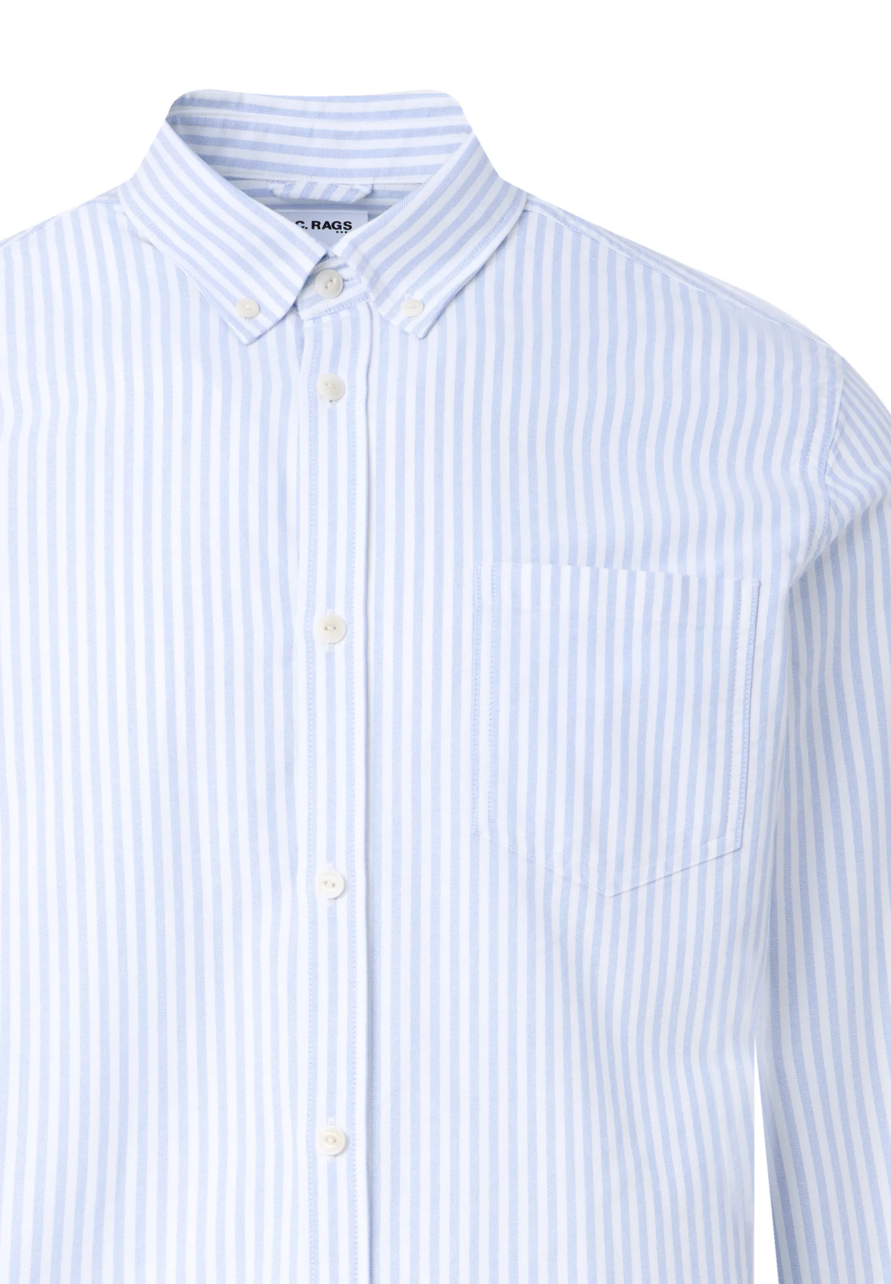 J.C. RAGS Ramon Casual Overhemd LM Lichtblauw uni 093567-002-L