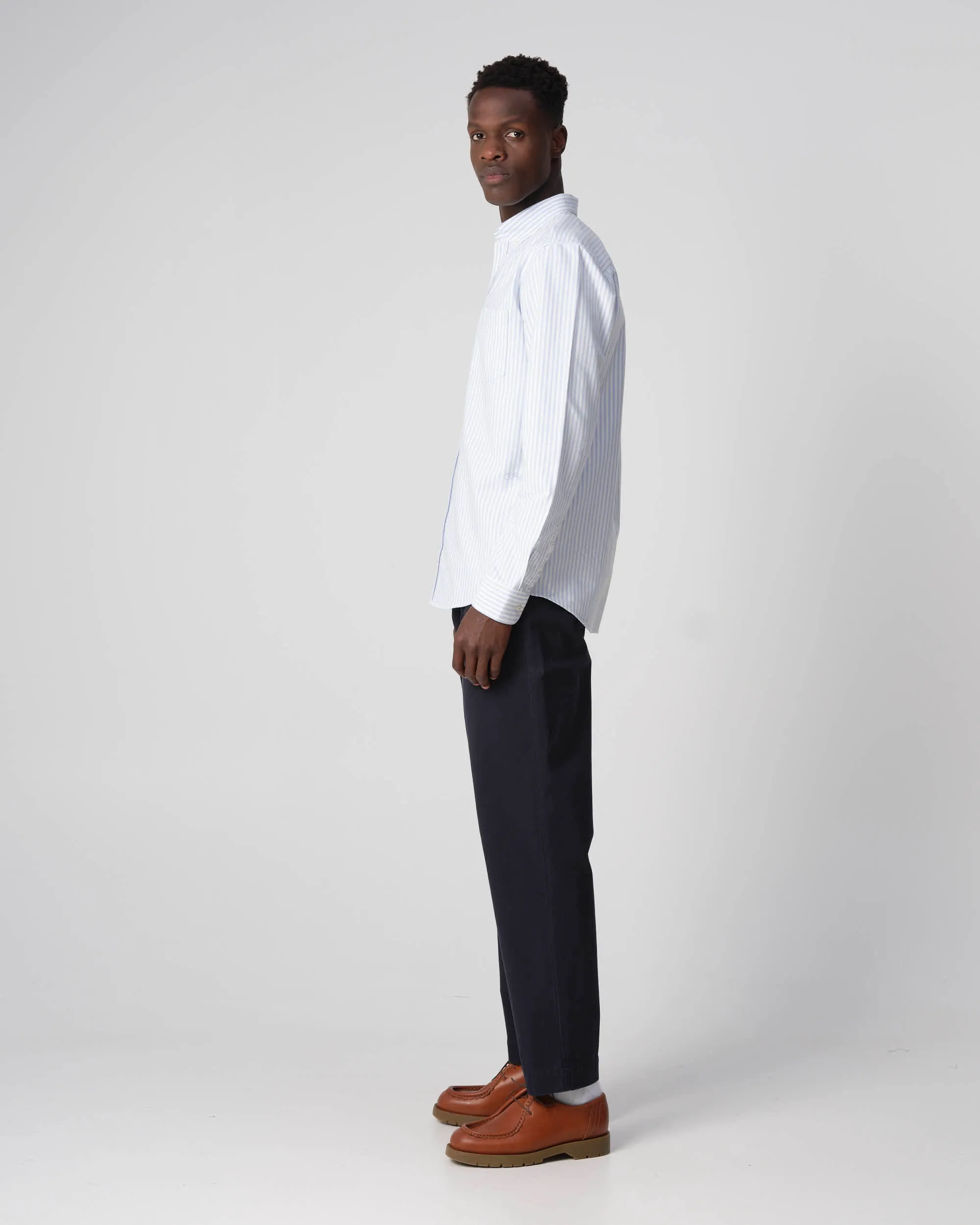 J.C. RAGS Ramon Casual Overhemd LM Lichtblauw uni 093567-002-L