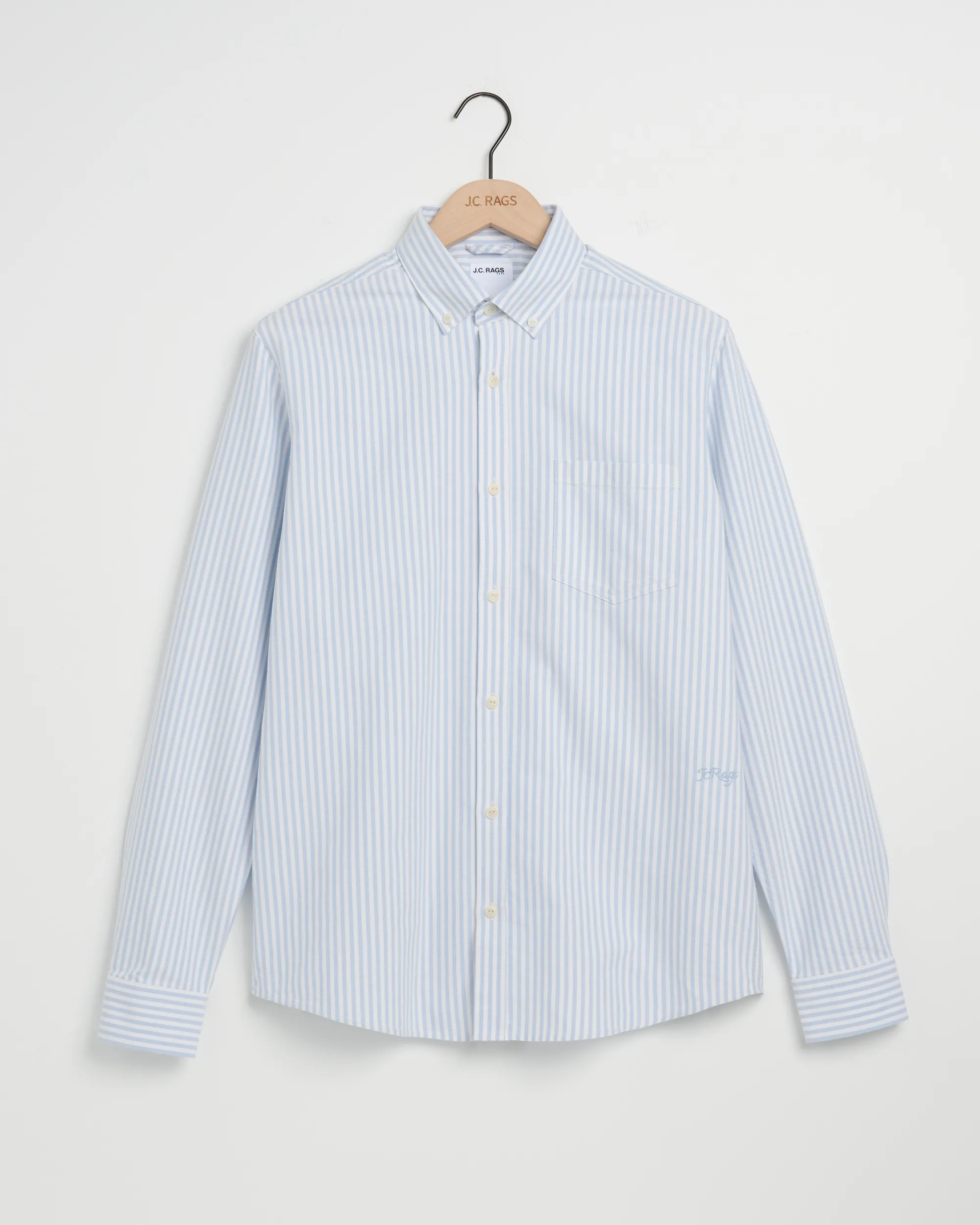 J.C. RAGS Ramon Casual Overhemd LM Lichtblauw uni 093567-002-L