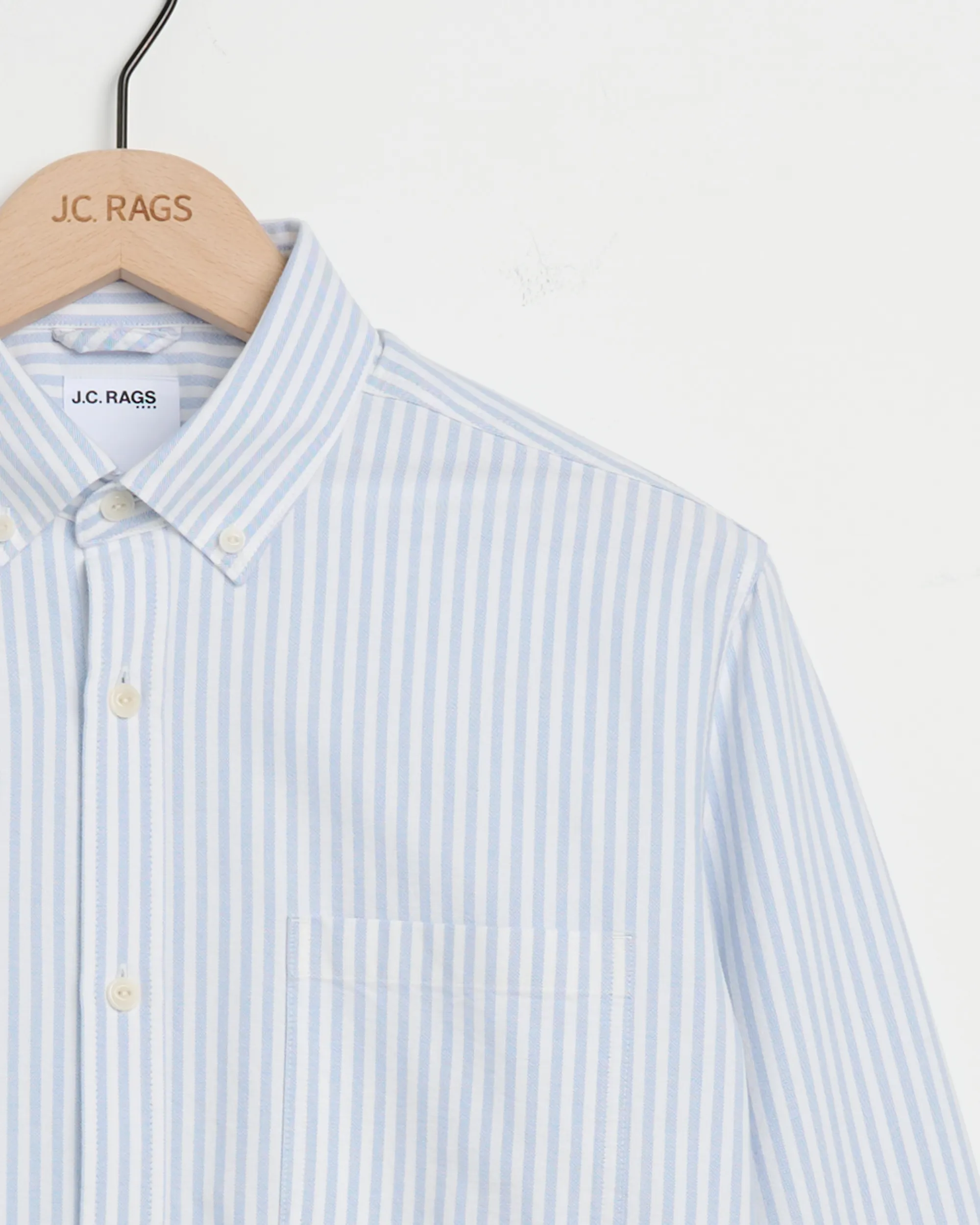 J.C. RAGS Ramon Casual Overhemd LM Lichtblauw uni 093567-002-L