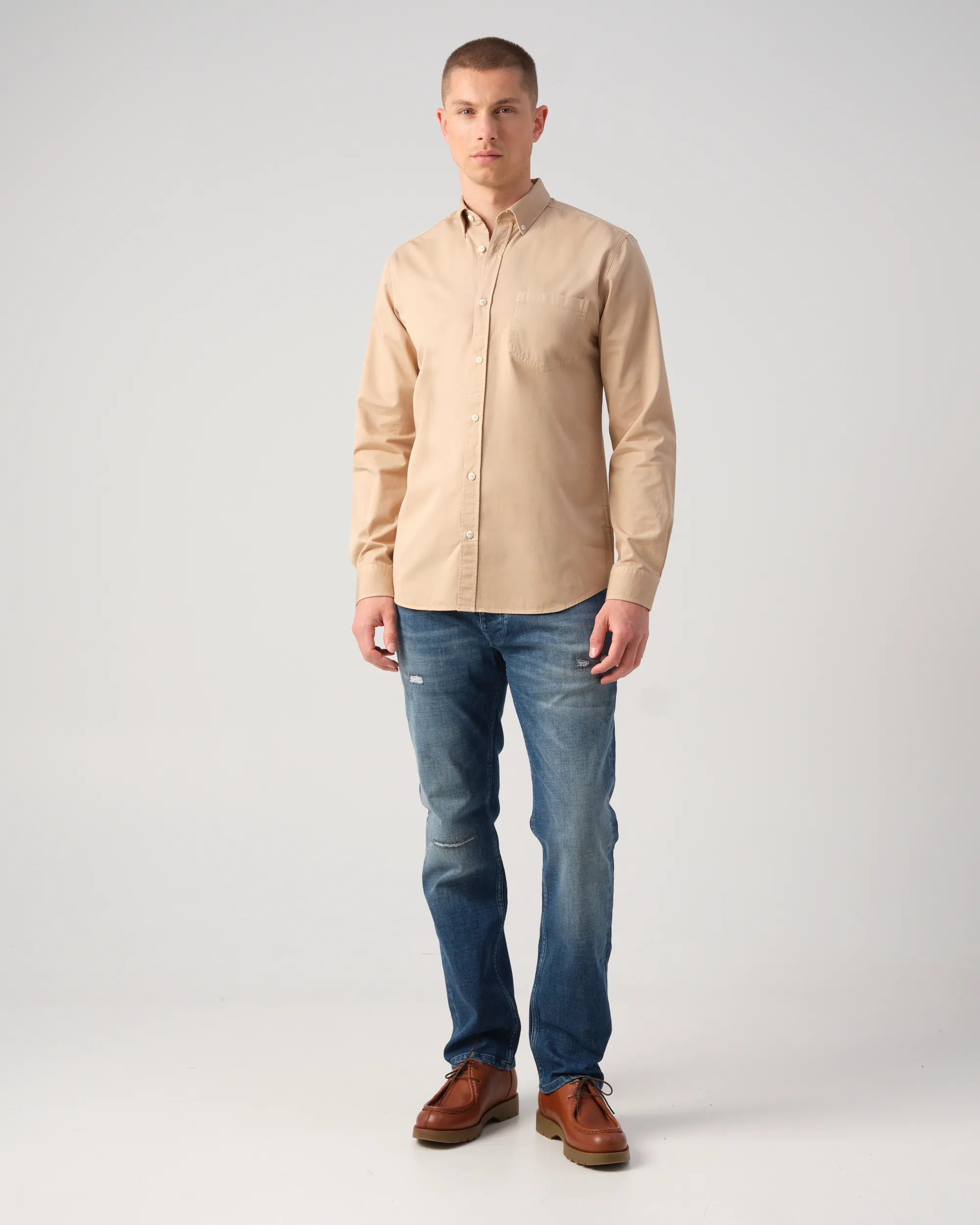 J.C. RAGS Rexton Casual Overhemd LM Nomad 093568-004-L