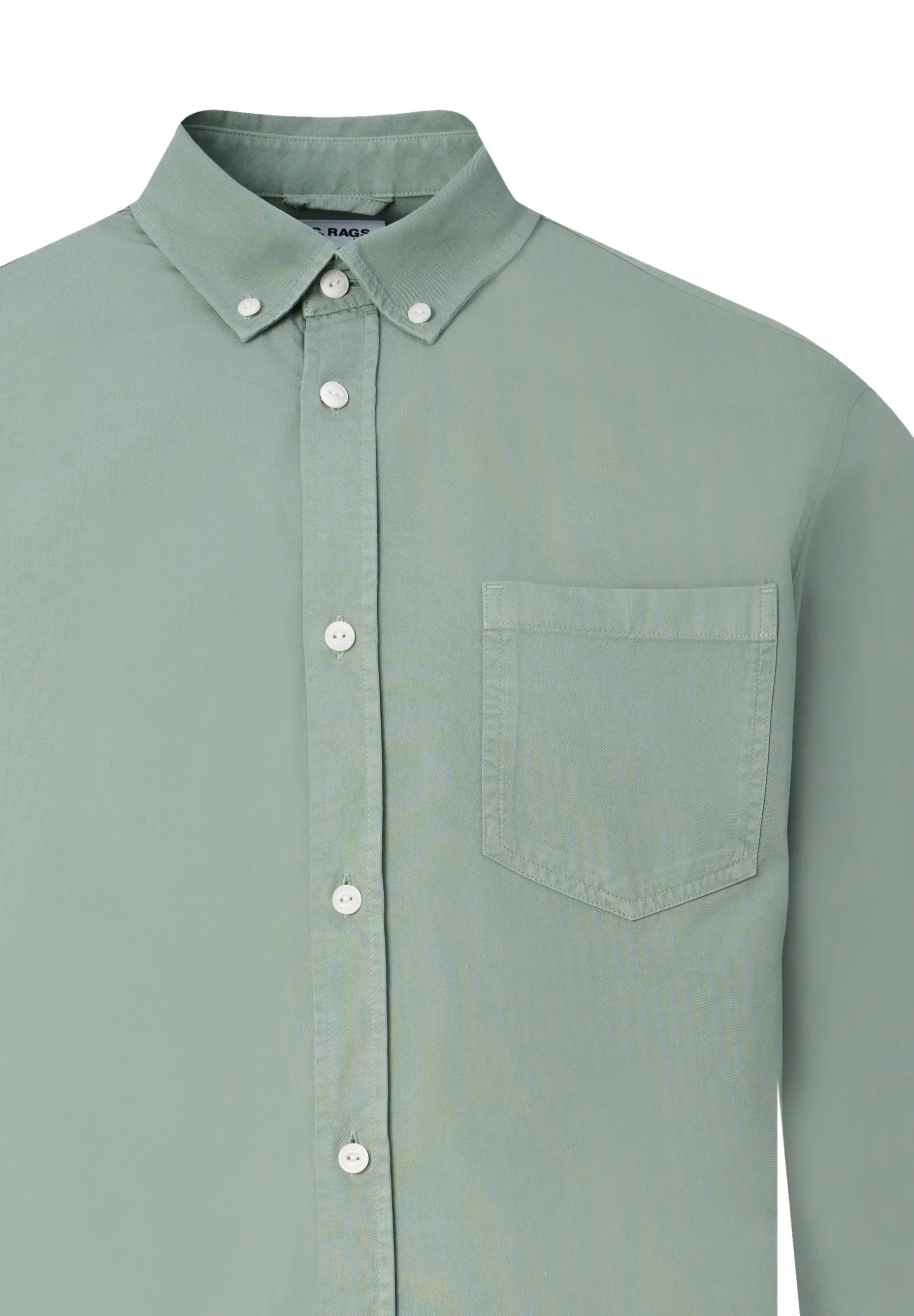 J.C. RAGS Casual Overhemd LM Hedge Green 093568-006-L