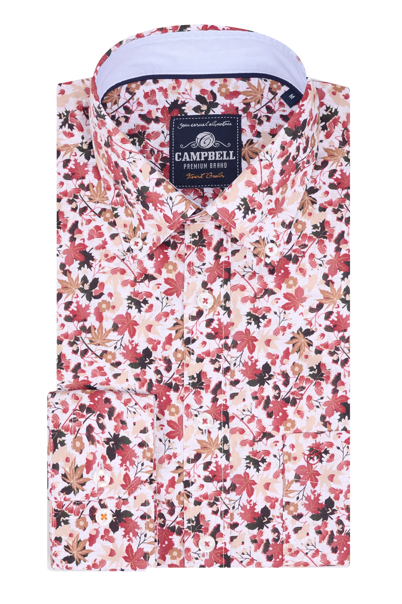 Campbell Casual Overhemd LM Toasted coconut 093591-001-L
