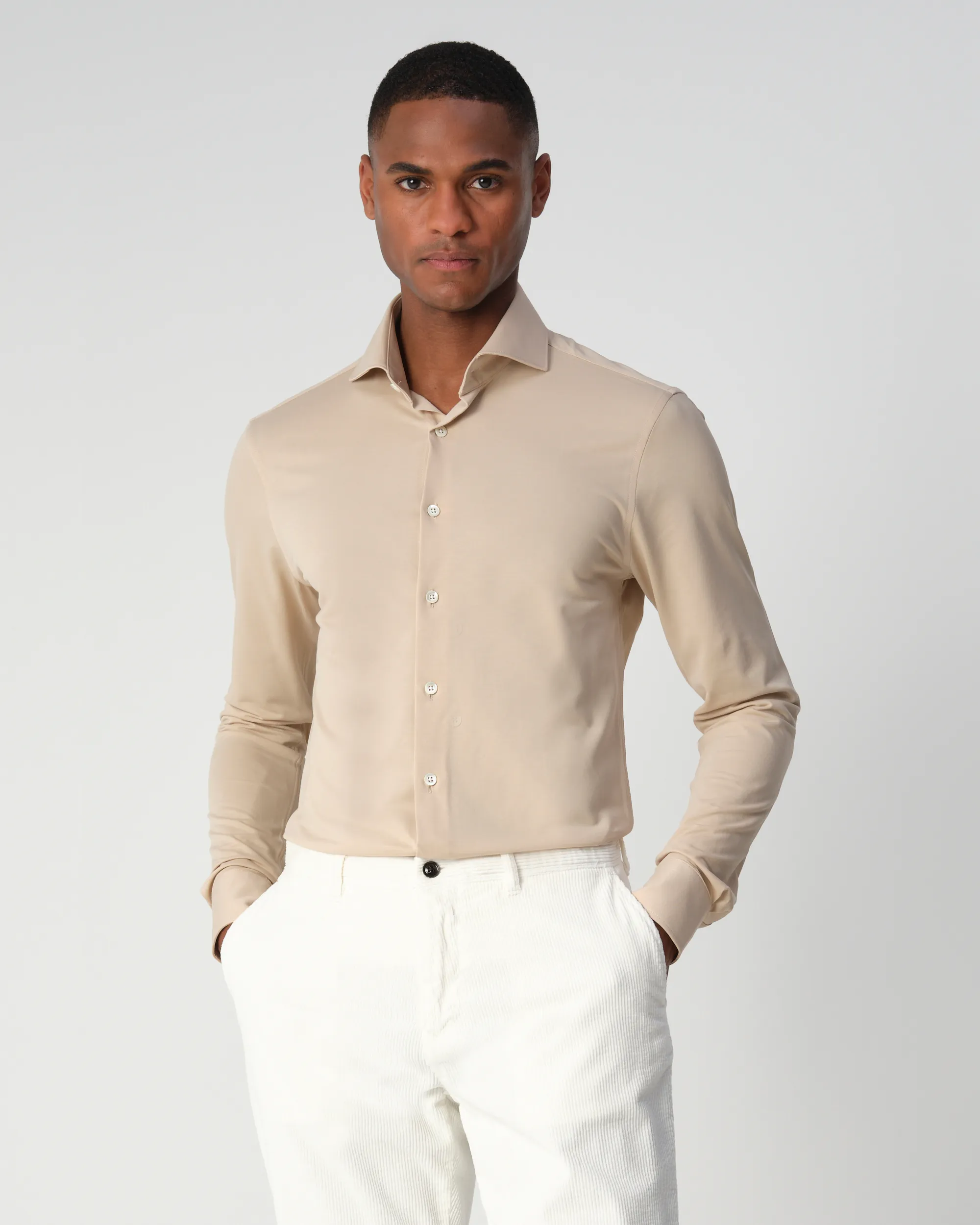 Dutch Dandies Windsor Overhemd LM Sand 093596-002-39