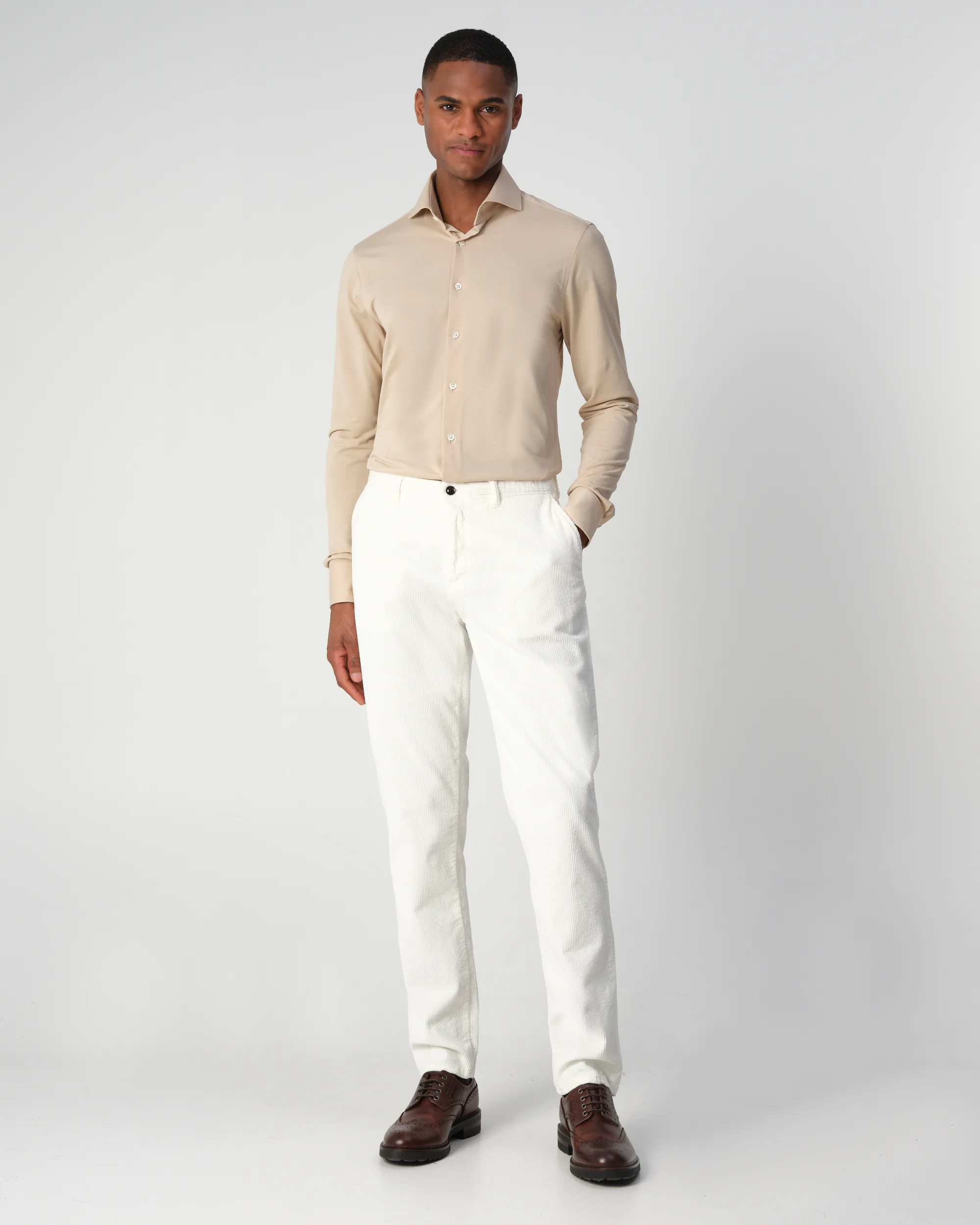 Dutch Dandies Windsor Overhemd LM Sand 093596-002-39