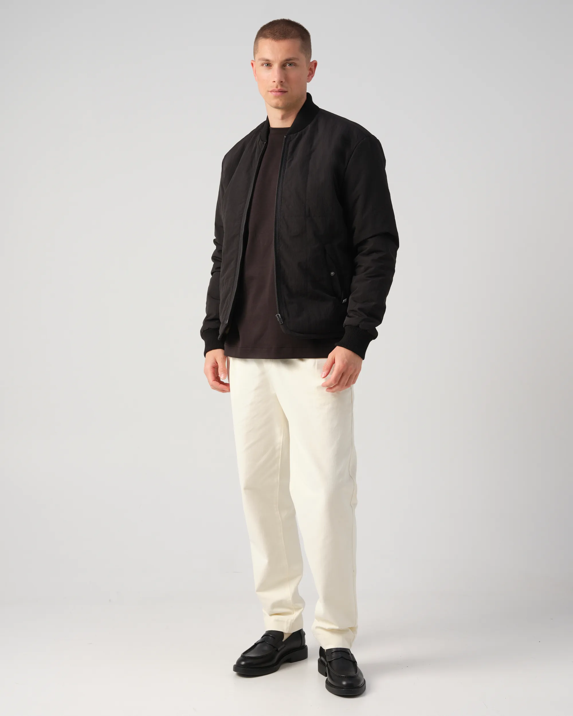 J.C. RAGS Rickon Gewatteerde jas Black 093598-001-L