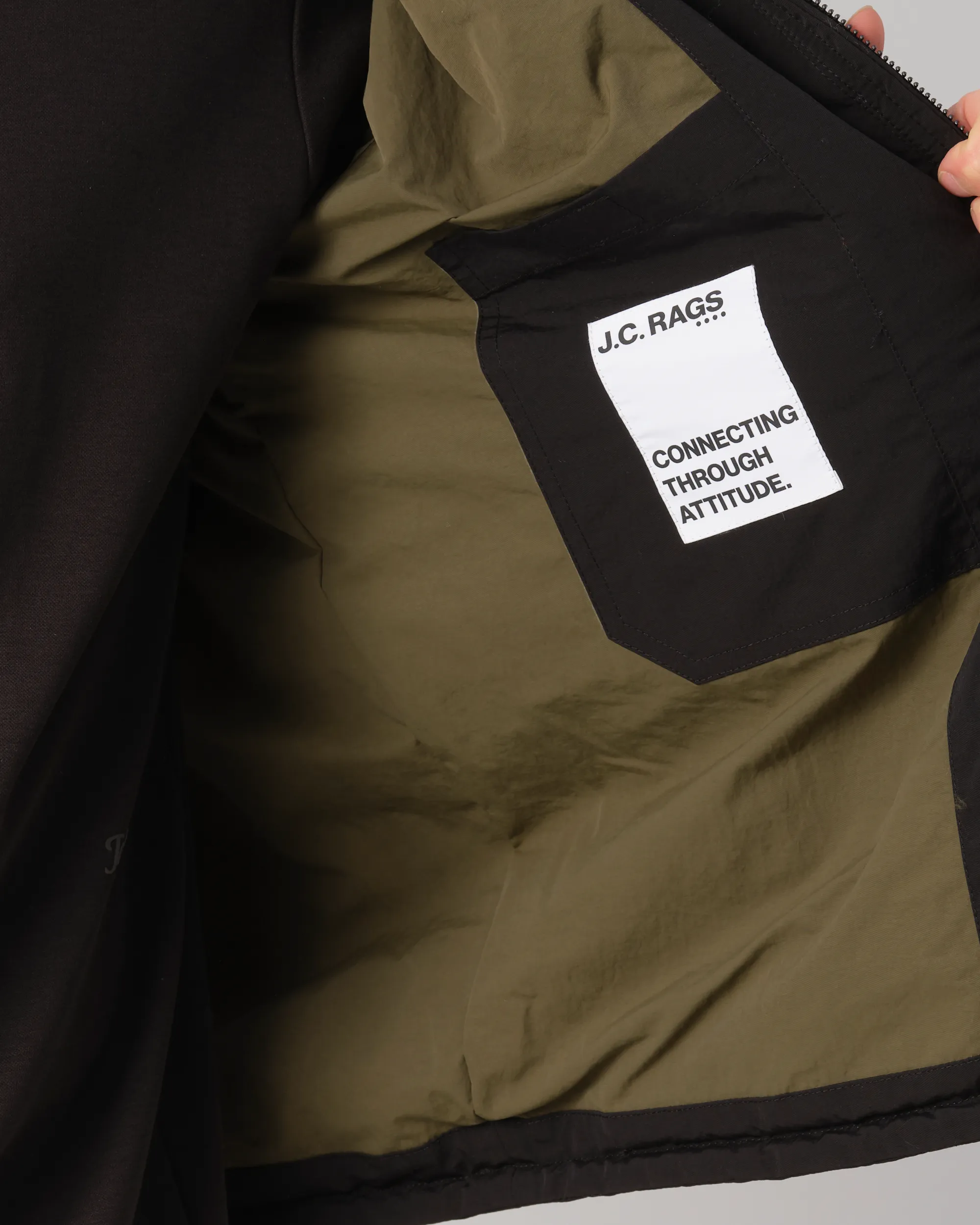 J.C. RAGS Rickon Gewatteerde jas Black 093598-001-L