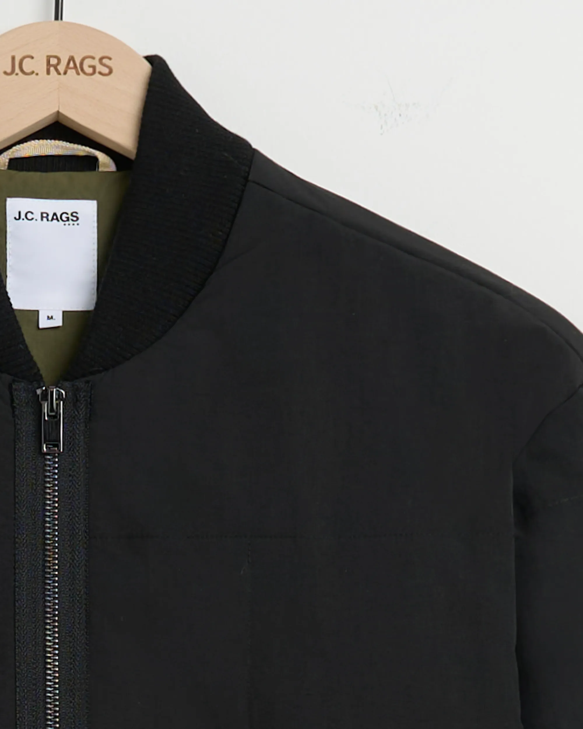J.C. RAGS Rickon Gewatteerde jas Black 093598-001-L
