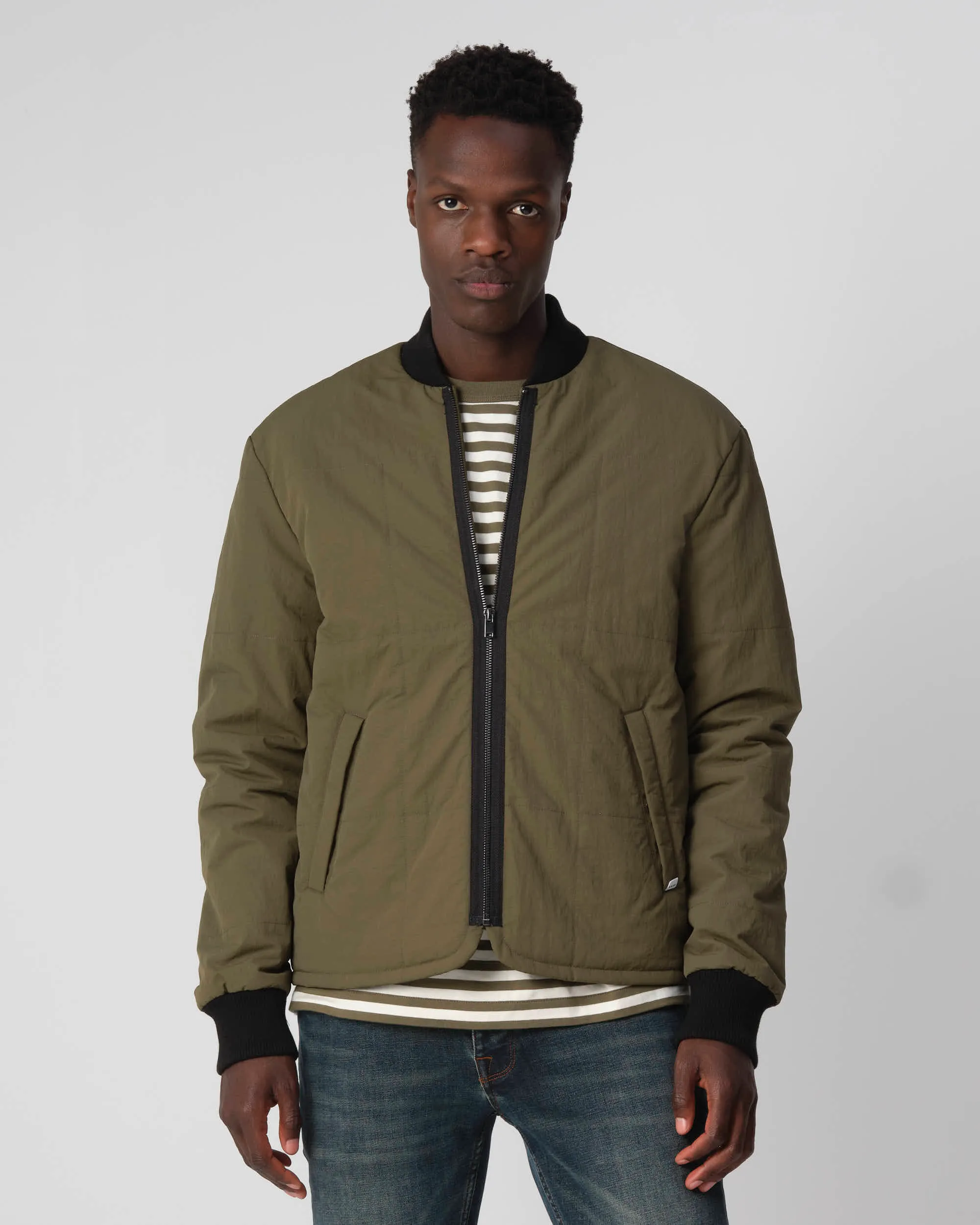 J.C. RAGS Rickon Gewatteerde jas Olive Night 093598-002-L