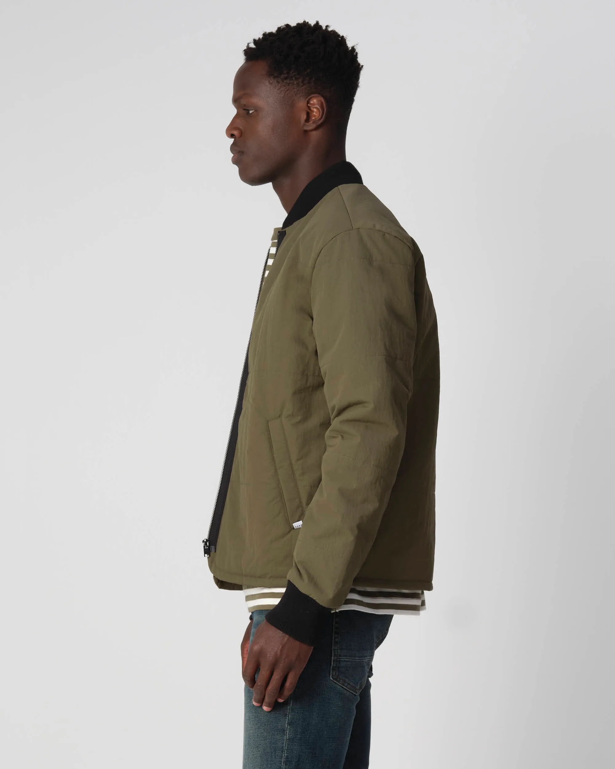 J.C. RAGS Rickon Gewatteerde jas Olive Night 093598-002-L