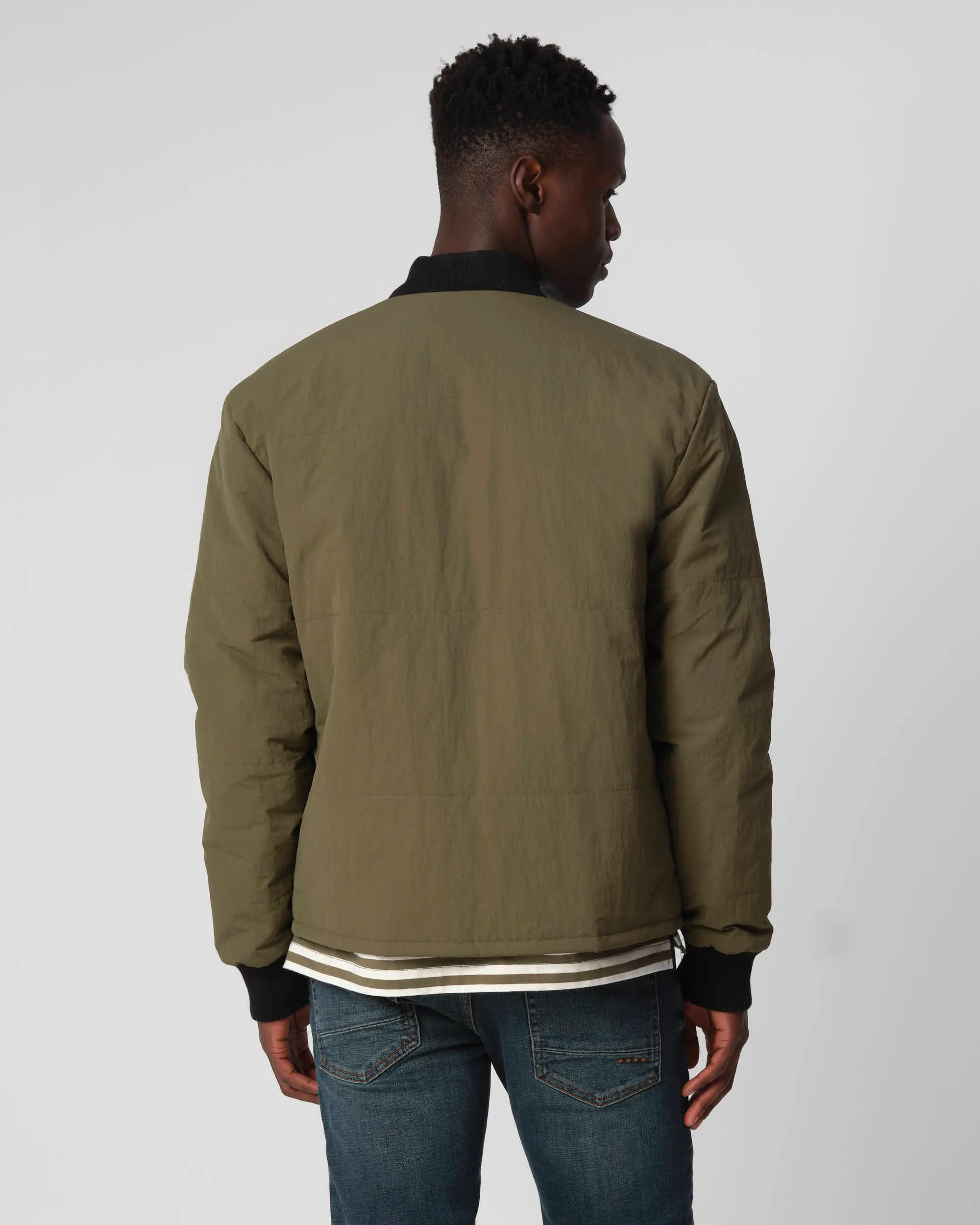 J.C. RAGS Rickon Gewatteerde jas Olive Night 093598-002-L