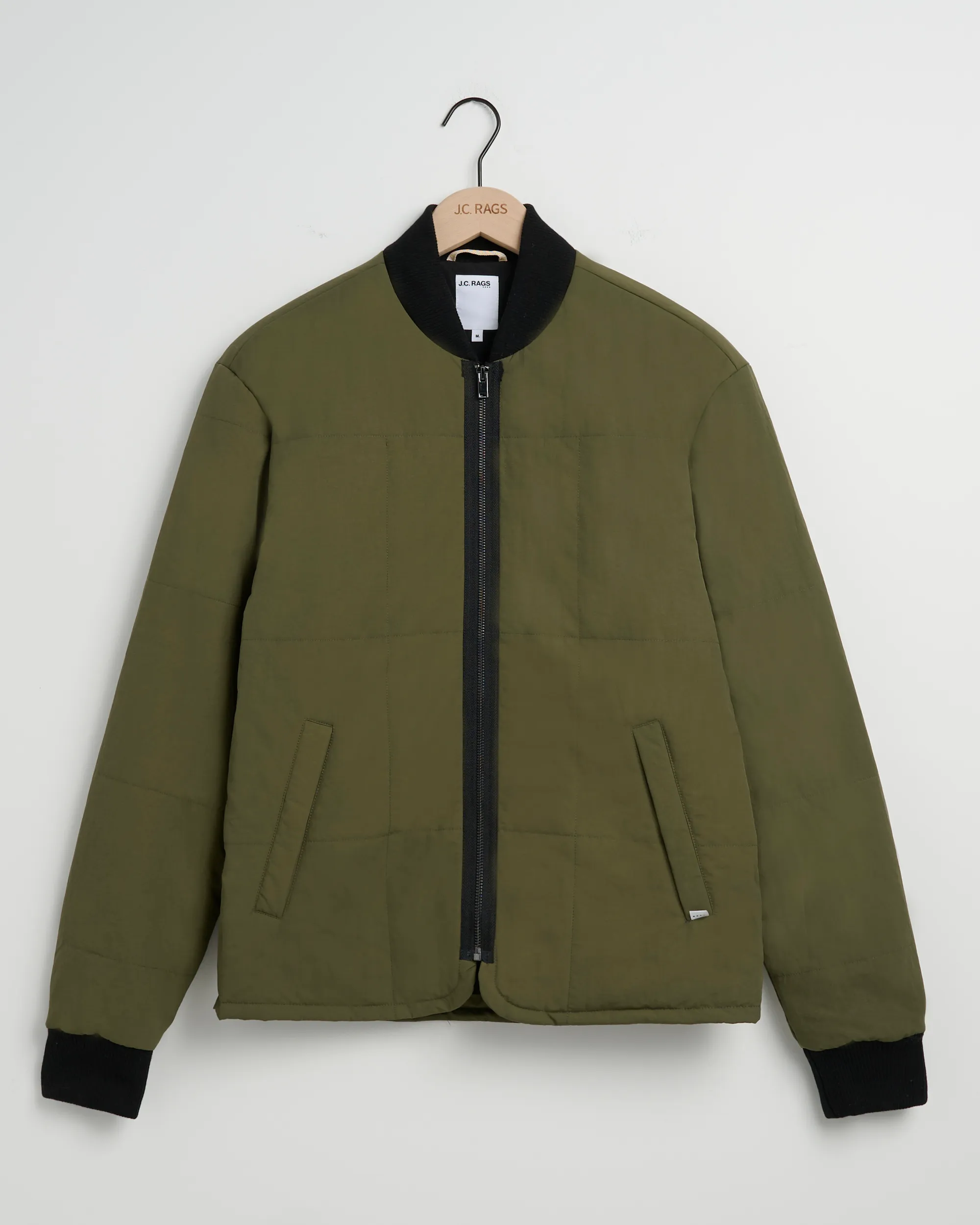 J.C. RAGS Rickon Gewatteerde jas Olive Night 093598-002-L