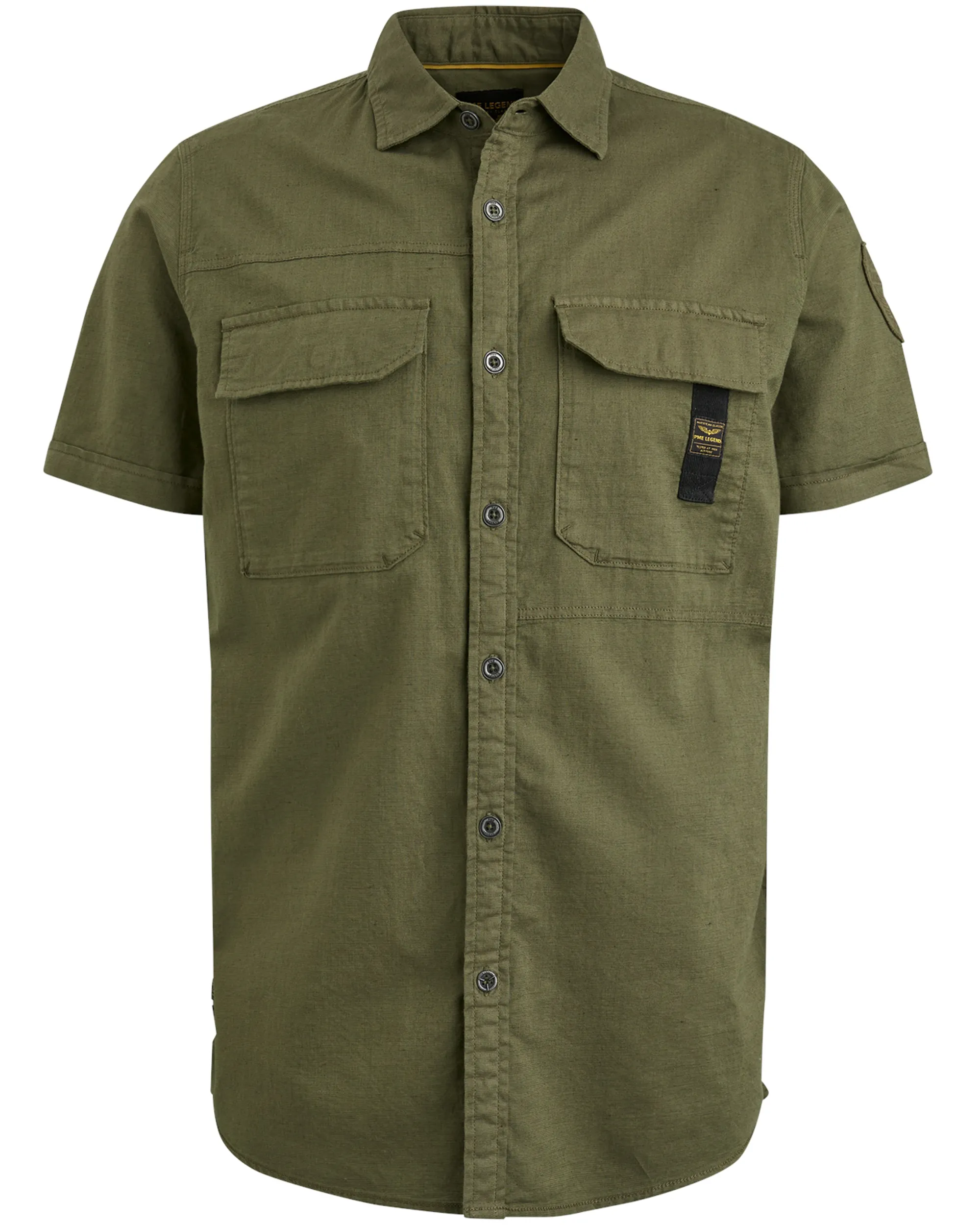 PME Legend Casual Overhemd KM Licht bruin 093770-001-L