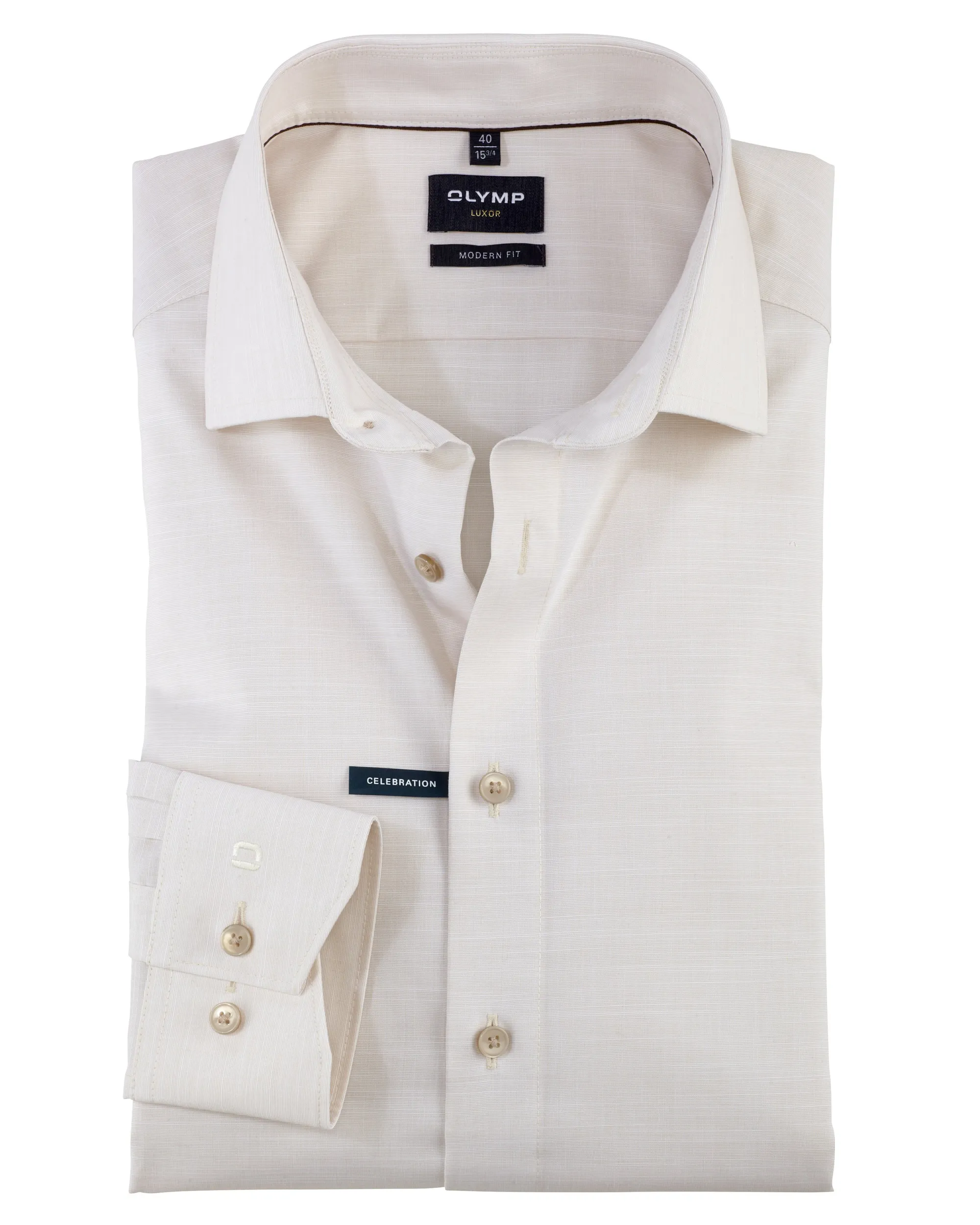 OLYMP Luxor Modern fit Overhemd LM Beige 093895-001-37