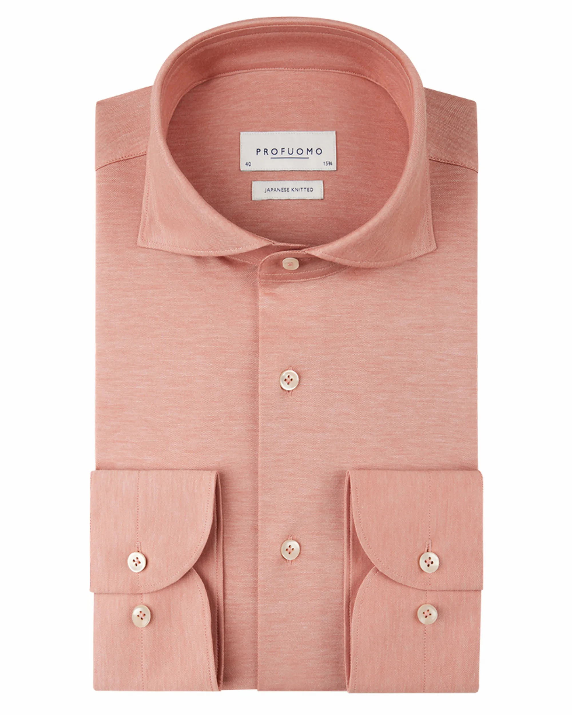Profuomo Japanese Knitted Overhemd LM Oranje 093932-001-38