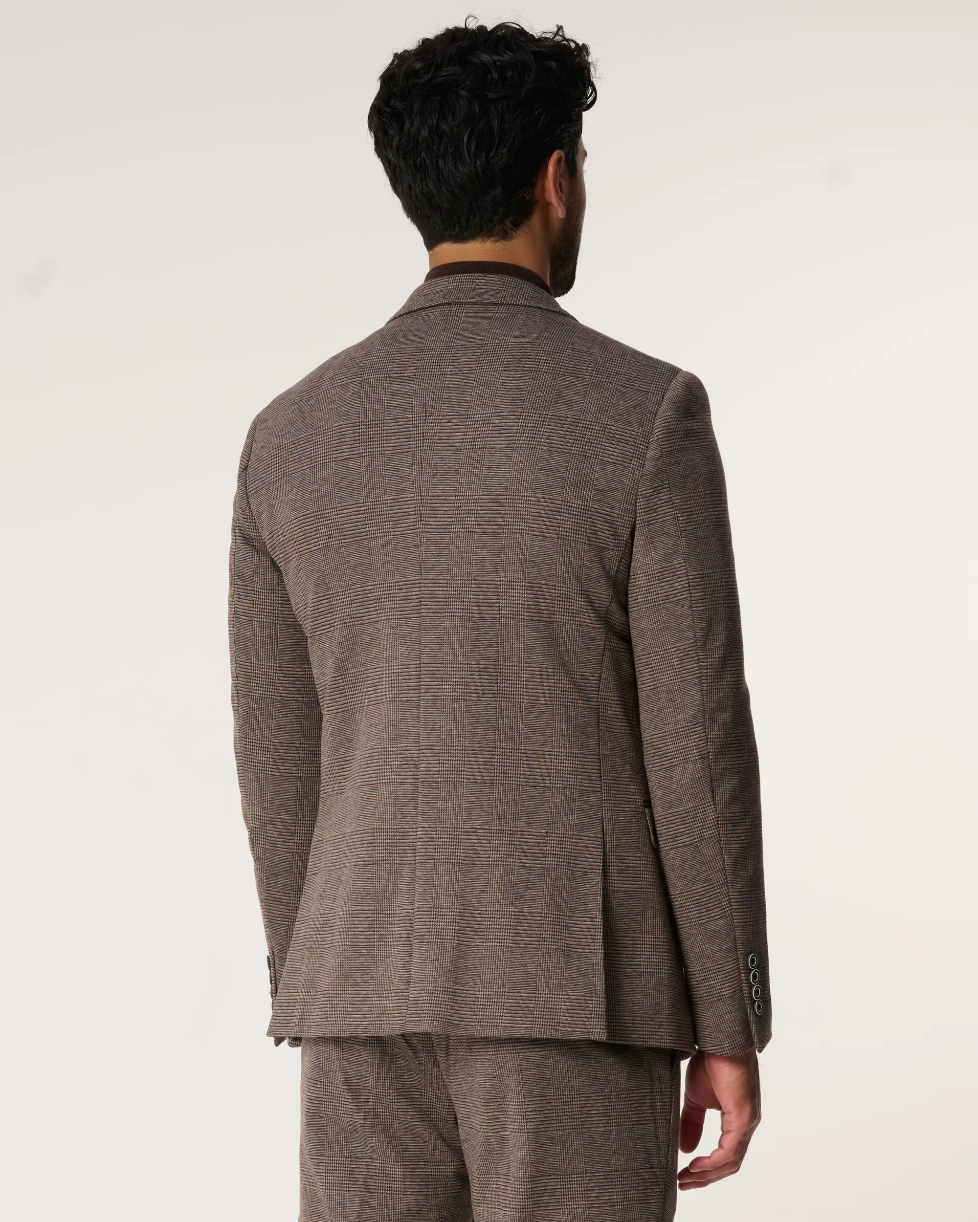 The BLUEPRINT Premium - Mix & Match Colbert Bruin grote ruit 093989-002-46