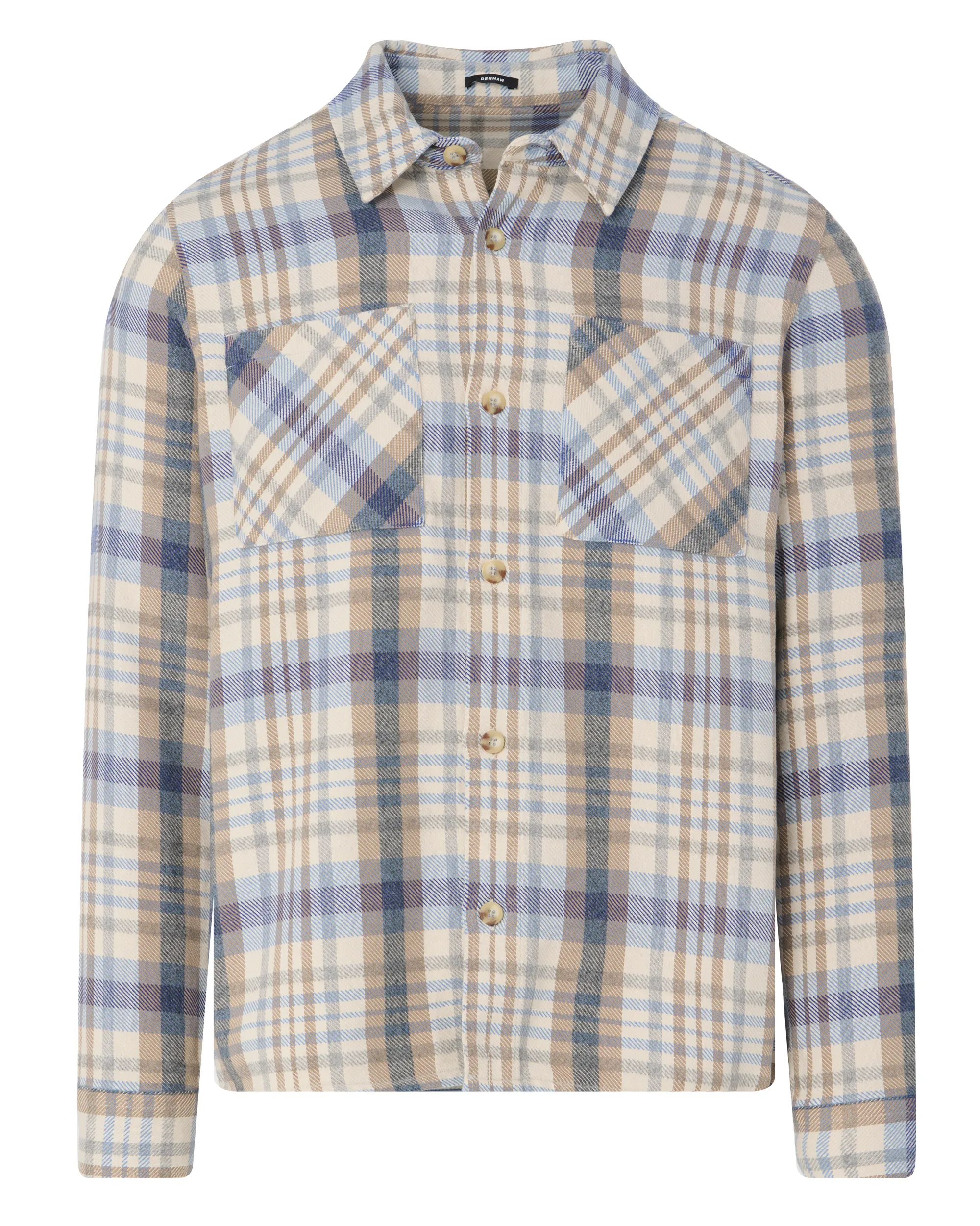 DENHAM Altona Check Overshirt Ecru 094457-001-L