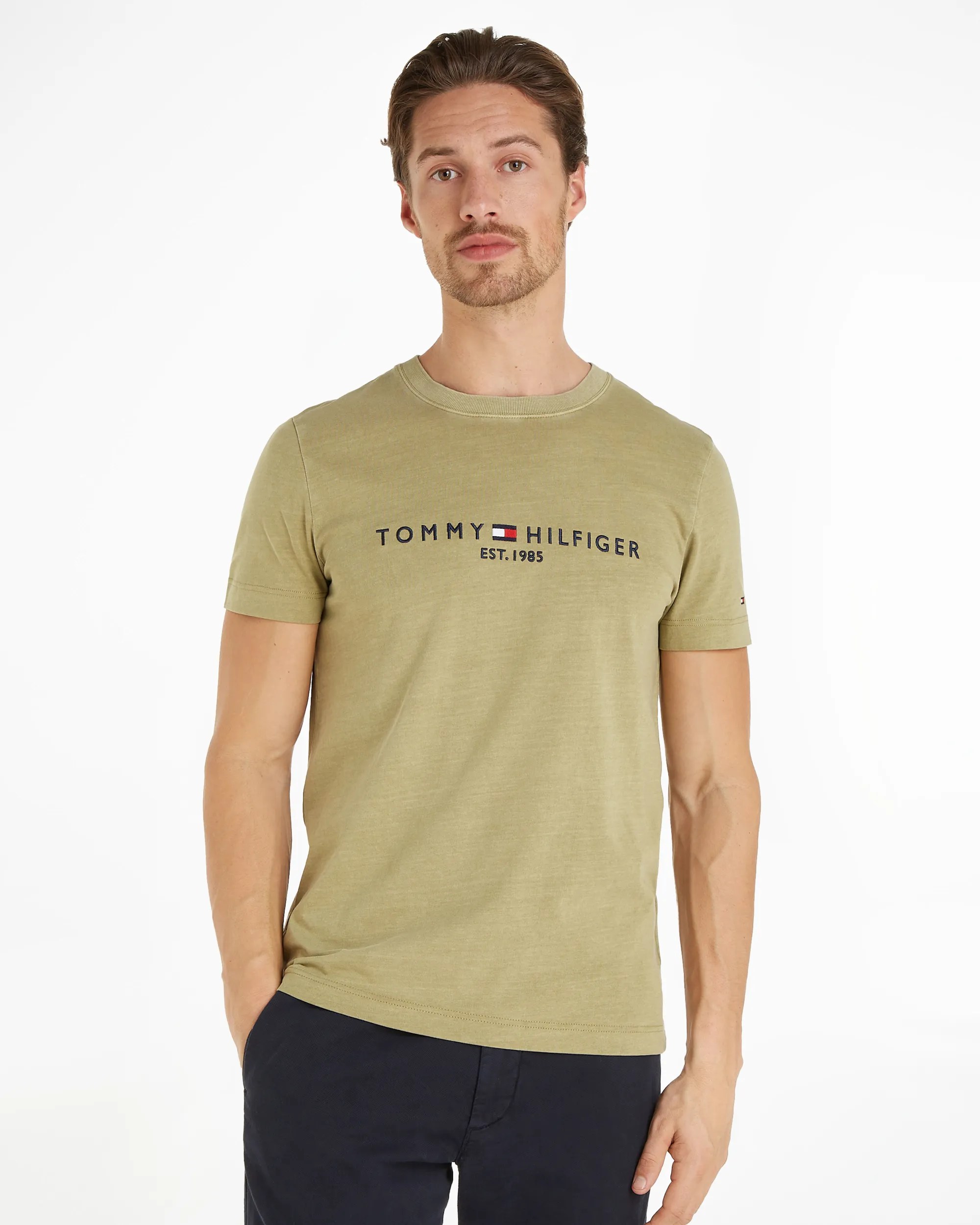 Tommy Hilfiger Menswear T-shirt KM Groen 094681-001-L