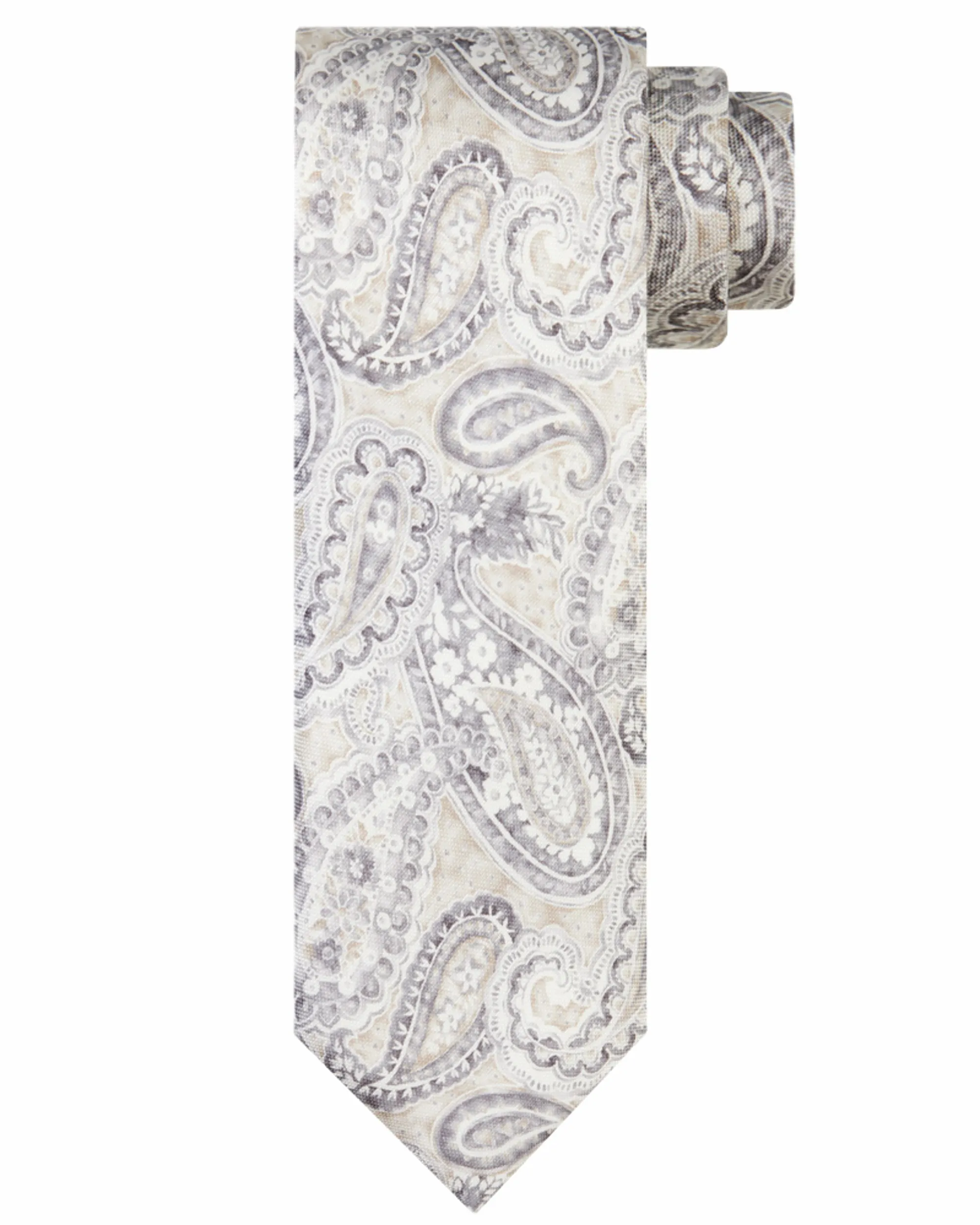 Profuomo Stropdas Licht bruin 094742-001-0