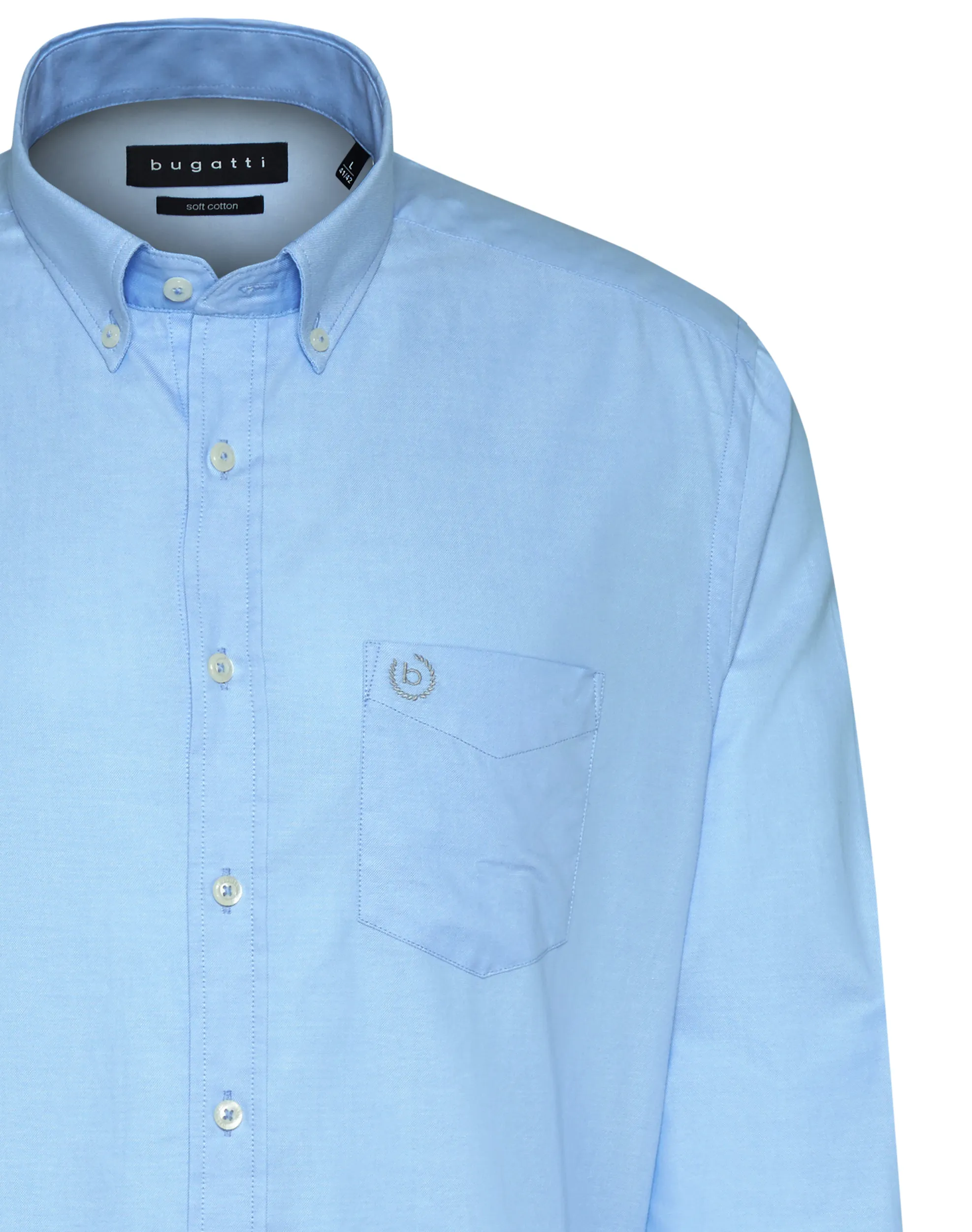 Bugatti clothing Casual Overhemd LM Licht blauw 095417-001-L