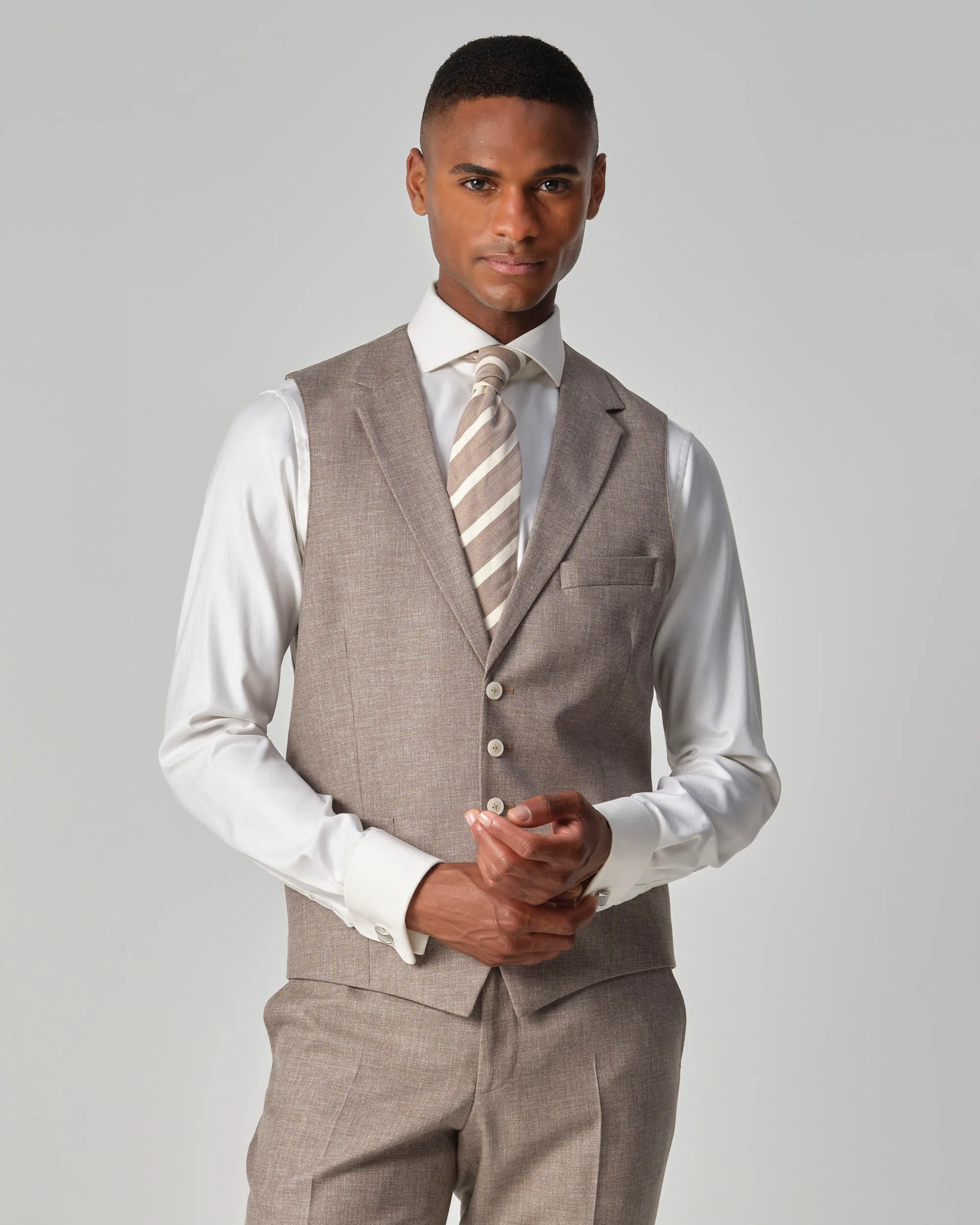 Dutch Dandies Vittorio Gilet Beige uni 095649-003-46