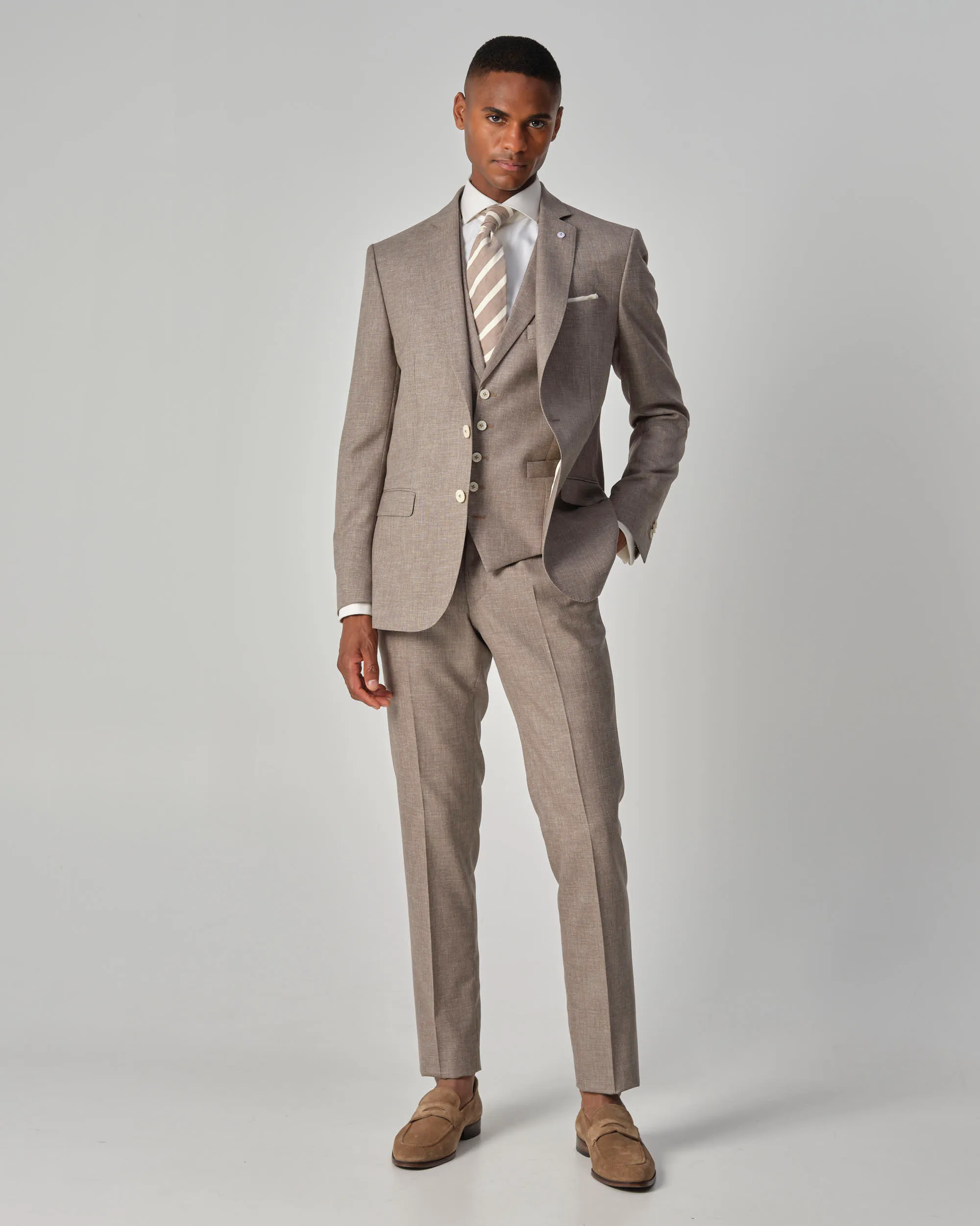 Dutch Dandies Vittorio Gilet Beige uni 095649-003-46