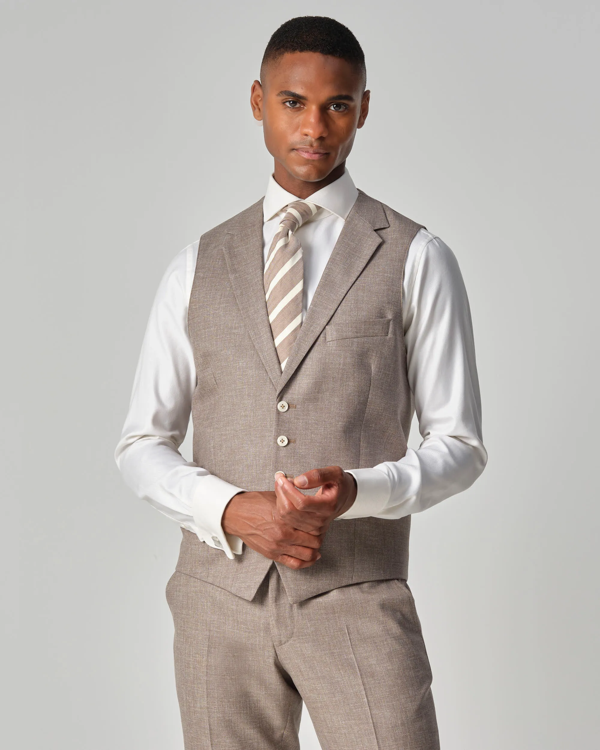 Dutch Dandies Vittorio Gilet Beige uni 095649-003-46