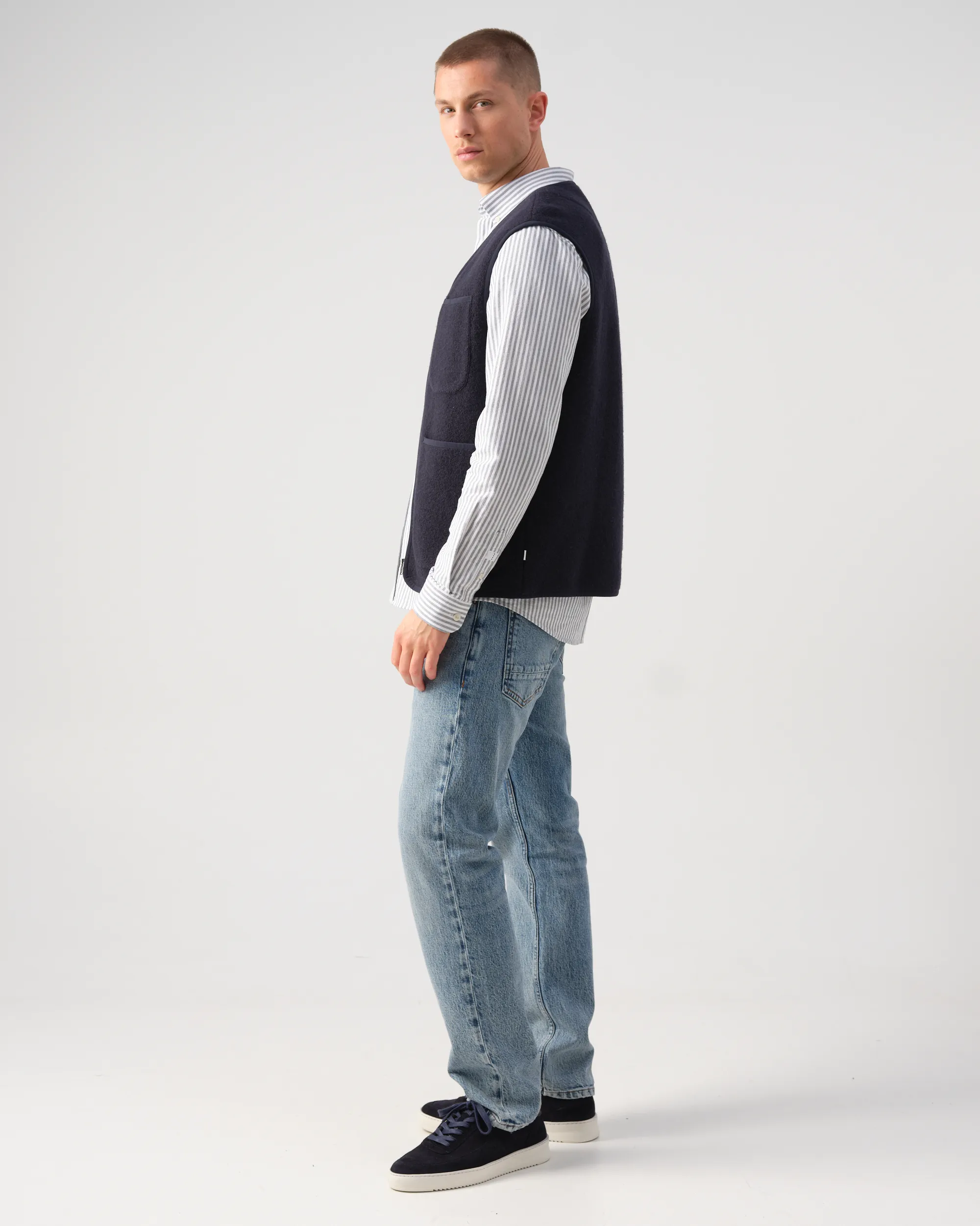 J.C. RAGS Rockwell Mouwloos Vest Sky Captain 095745-001-3XL