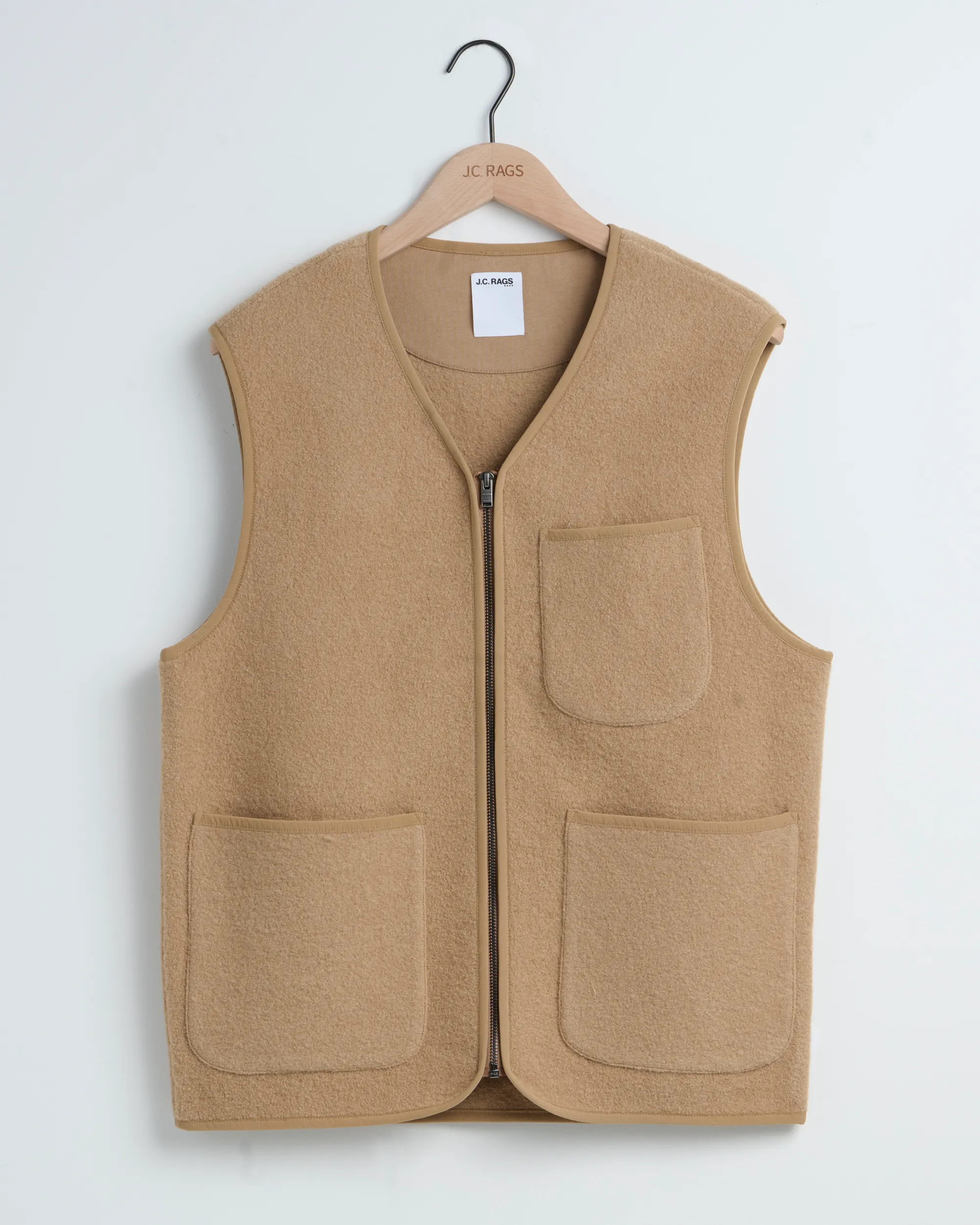 J.C. RAGS Rockwell Mouwloos Vest Toasted coconut 095745-002-3XL