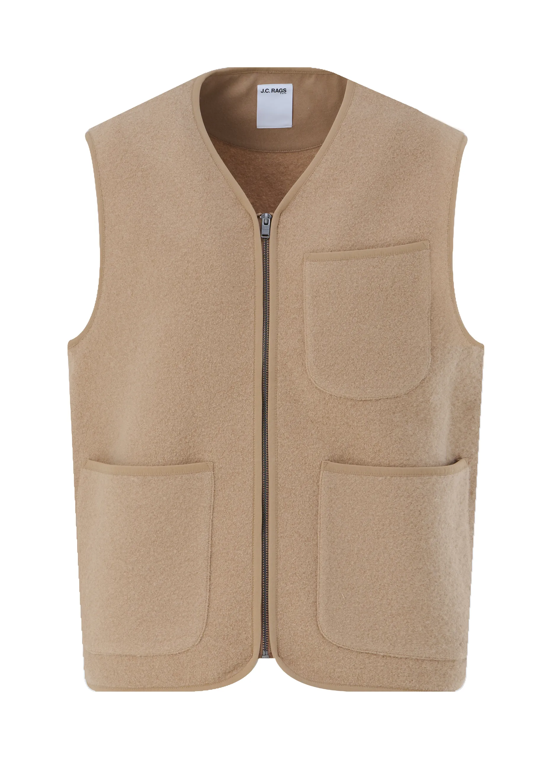 J.C. RAGS Rockwell Mouwloos Vest Toasted coconut 095745-002-3XL