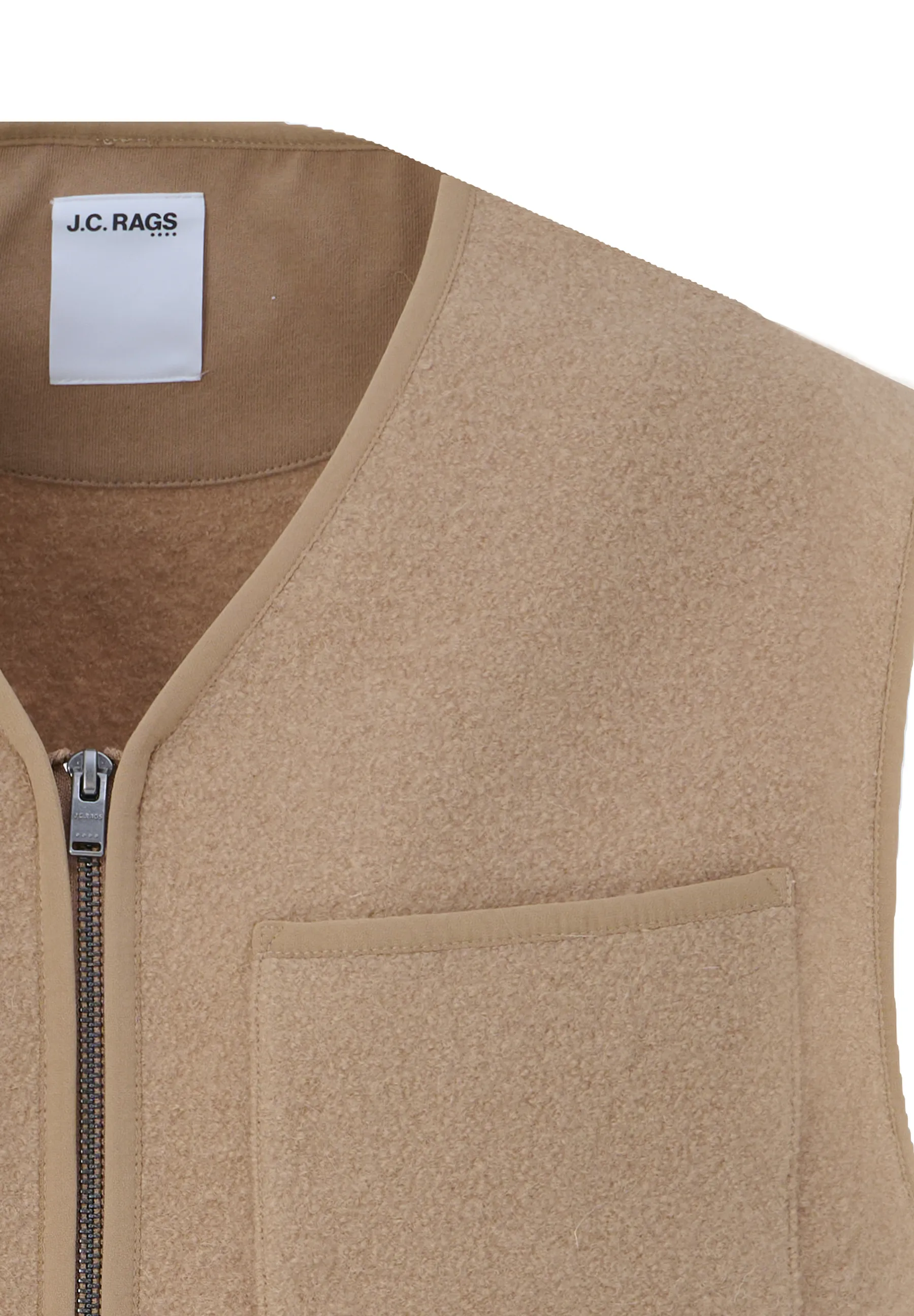 J.C. RAGS Rockwell Mouwloos Vest Toasted coconut 095745-002-3XL
