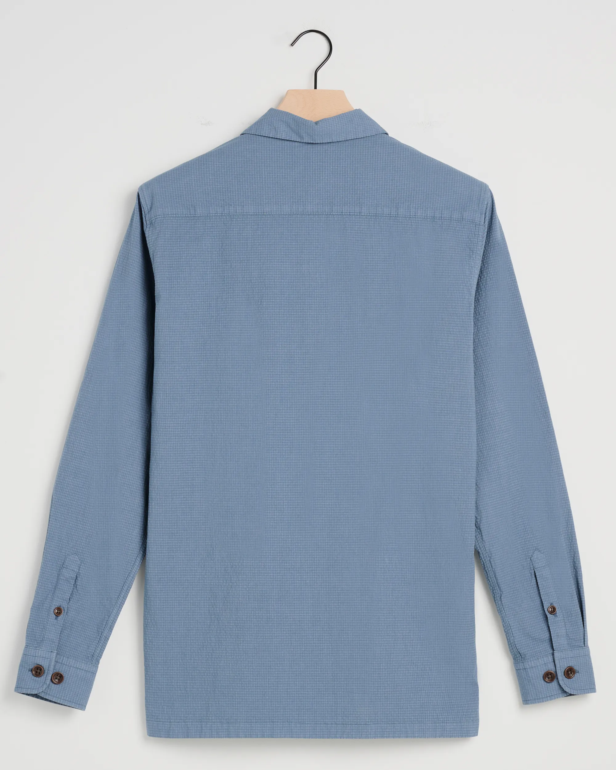 J.C. RAGS Ash Casual Overhemd LM Blue Fusion kleine ruit 095843-004-L
