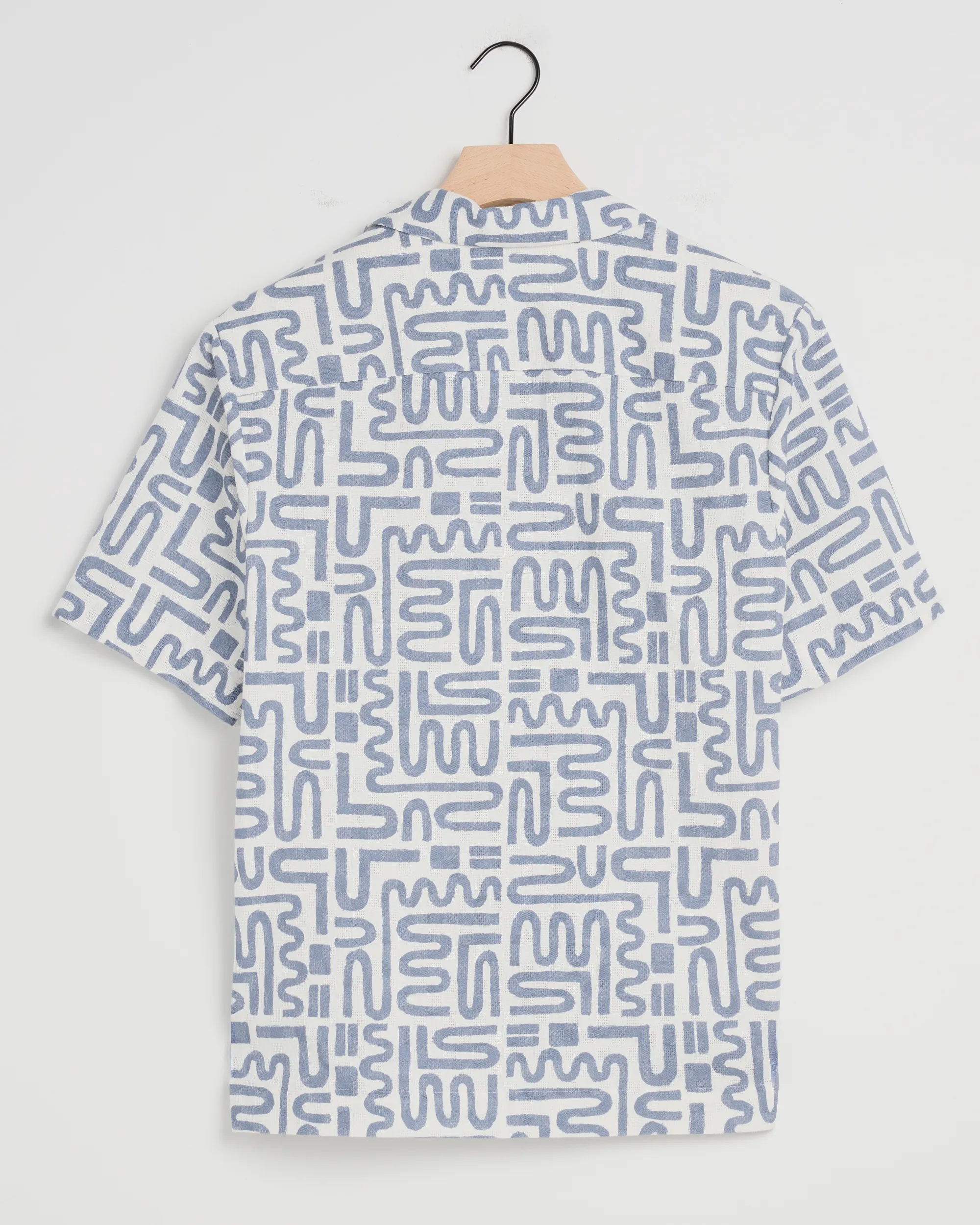 J.C. RAGS Alberto Casual Overhemd KM Ombre Blue grey dessin 095847-004-L