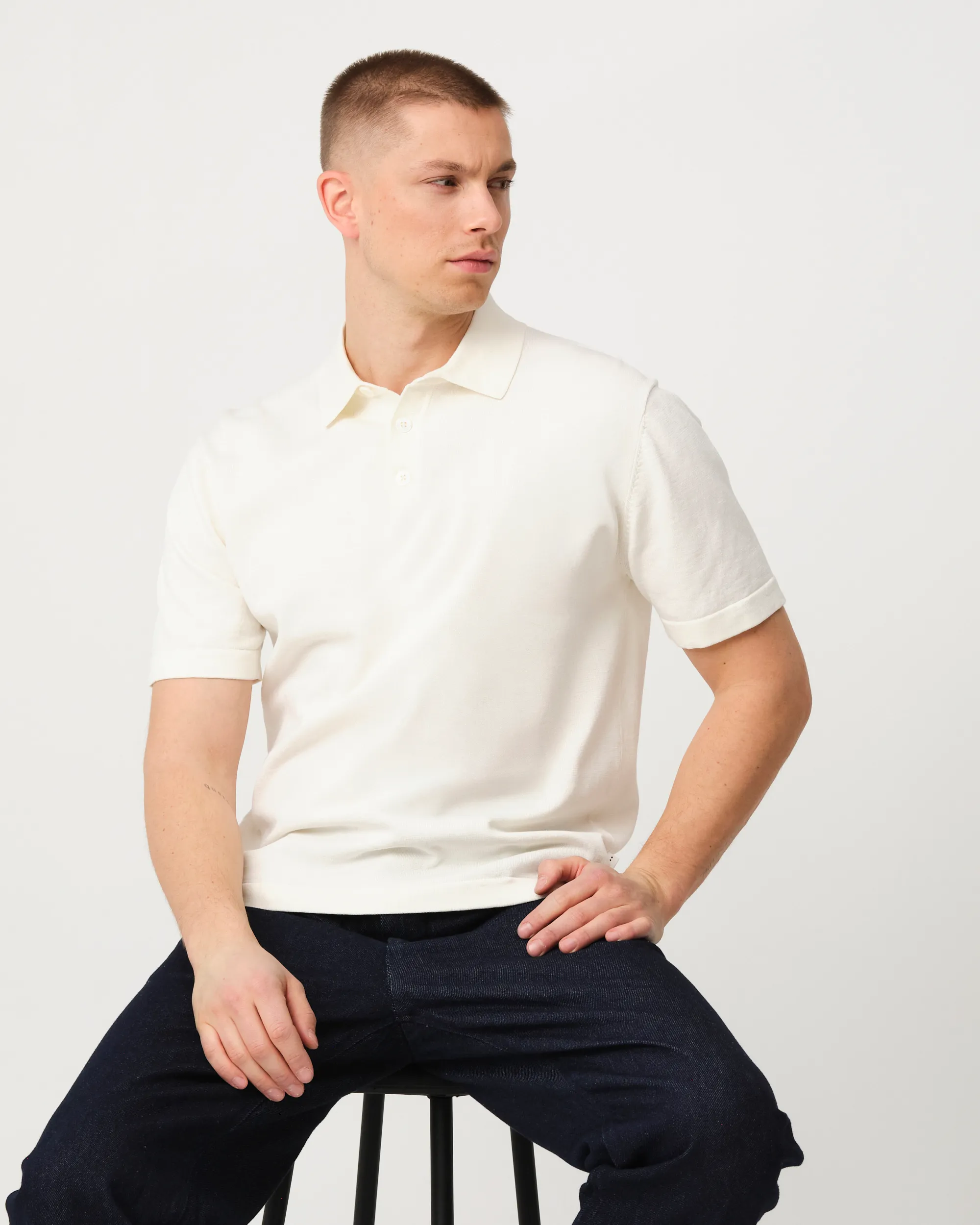 J.C. RAGS Alvie Polo KM  Coconut milk 095885-001-L