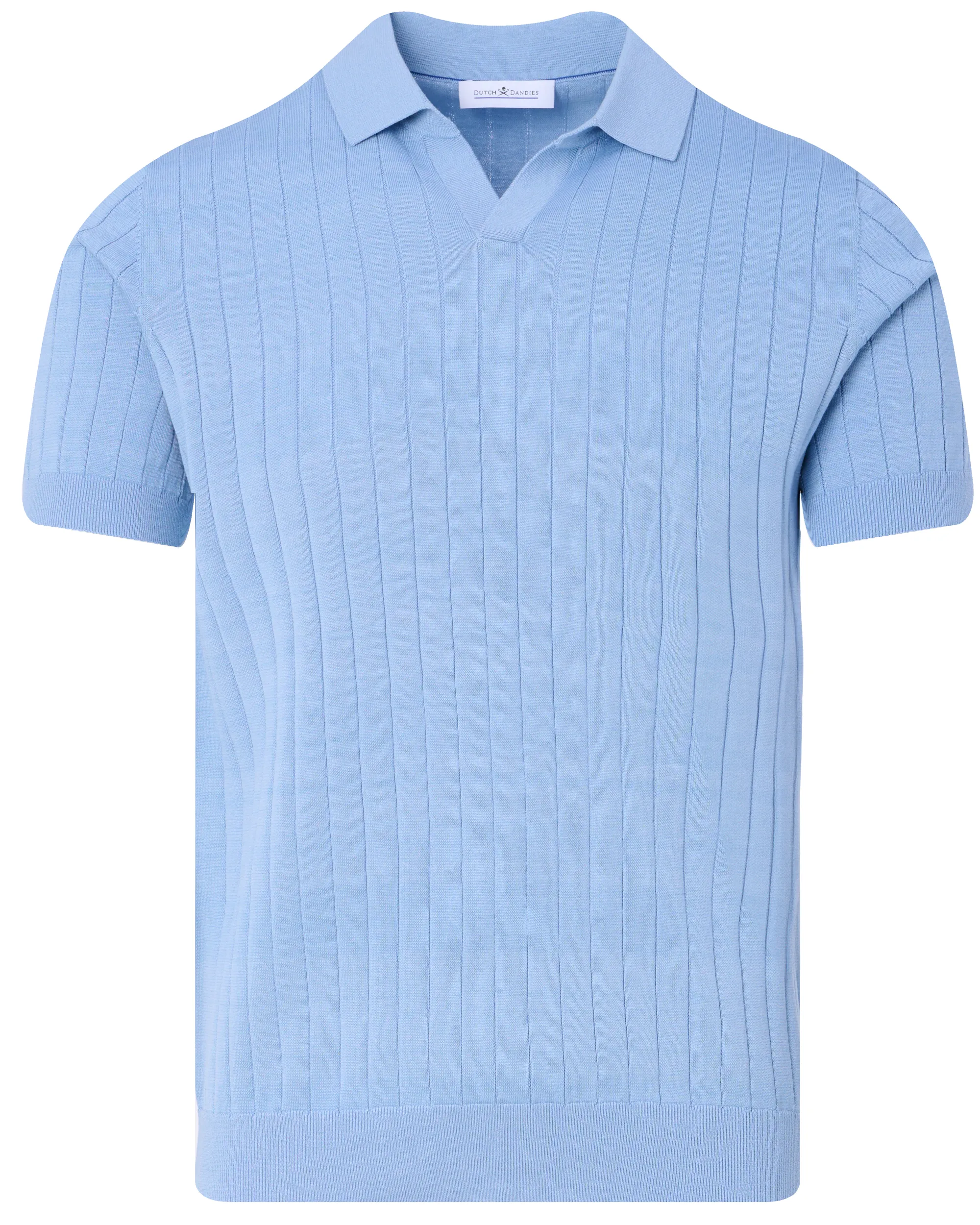 Dutch Dandies Gatsby Polo KM Lichtblauw uni 096094-001-L