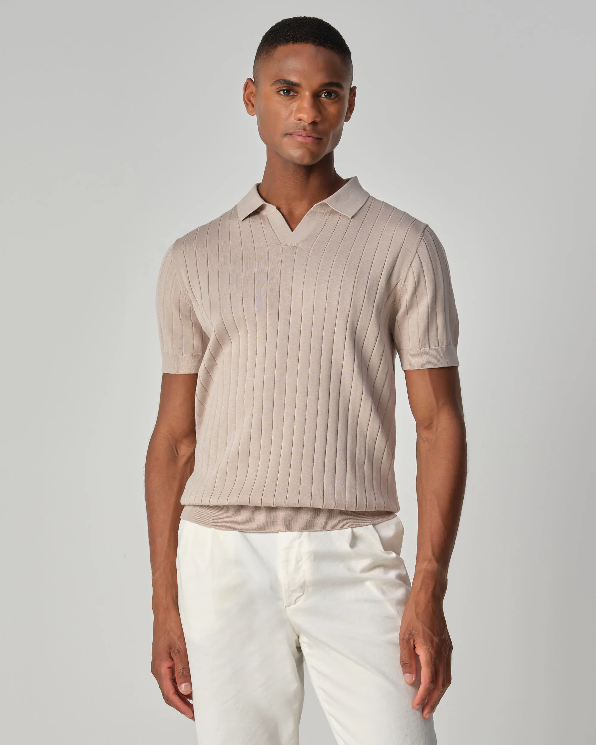 Dutch Dandies Gatsby Polo KM Sand 096094-006-L