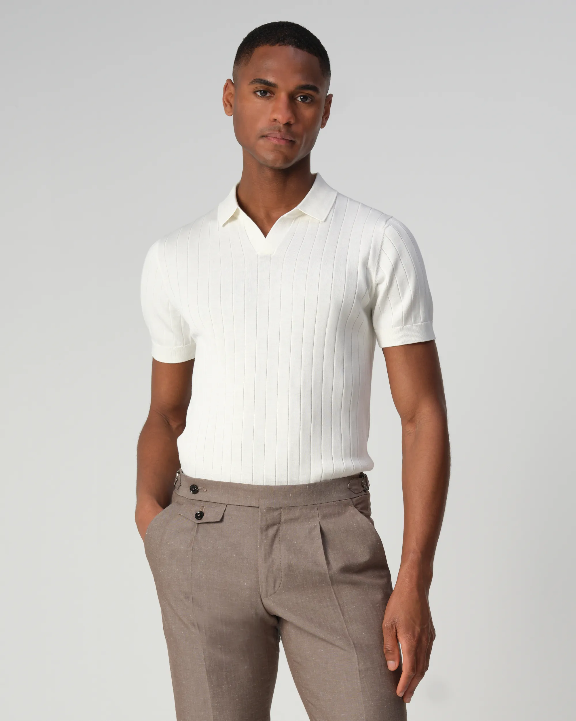 Dutch Dandies Gatsby Polo KM Ecru  096094-007-L
