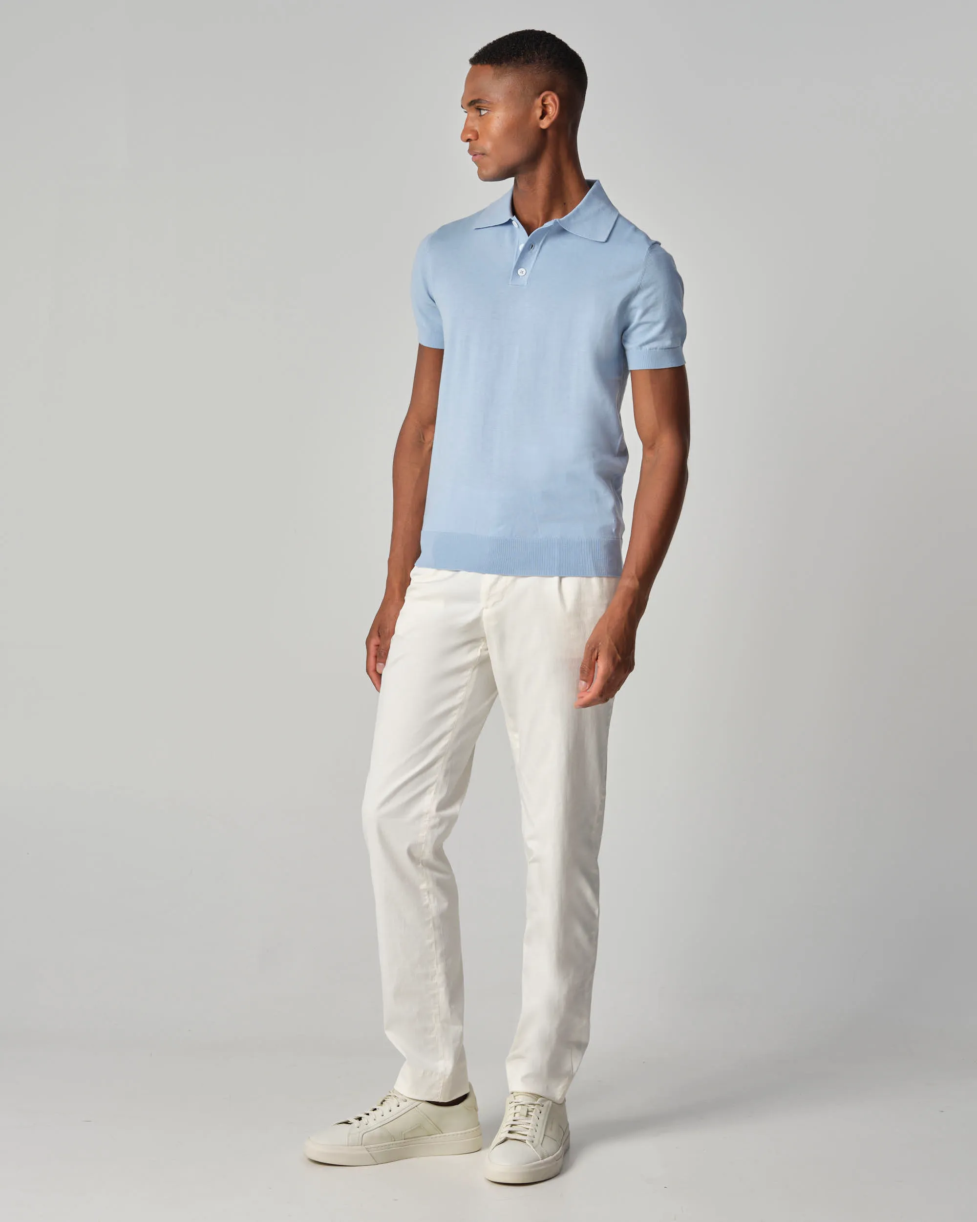 Dutch Dandies Dundee Polo KM Lichtblauw uni 096095-001-L