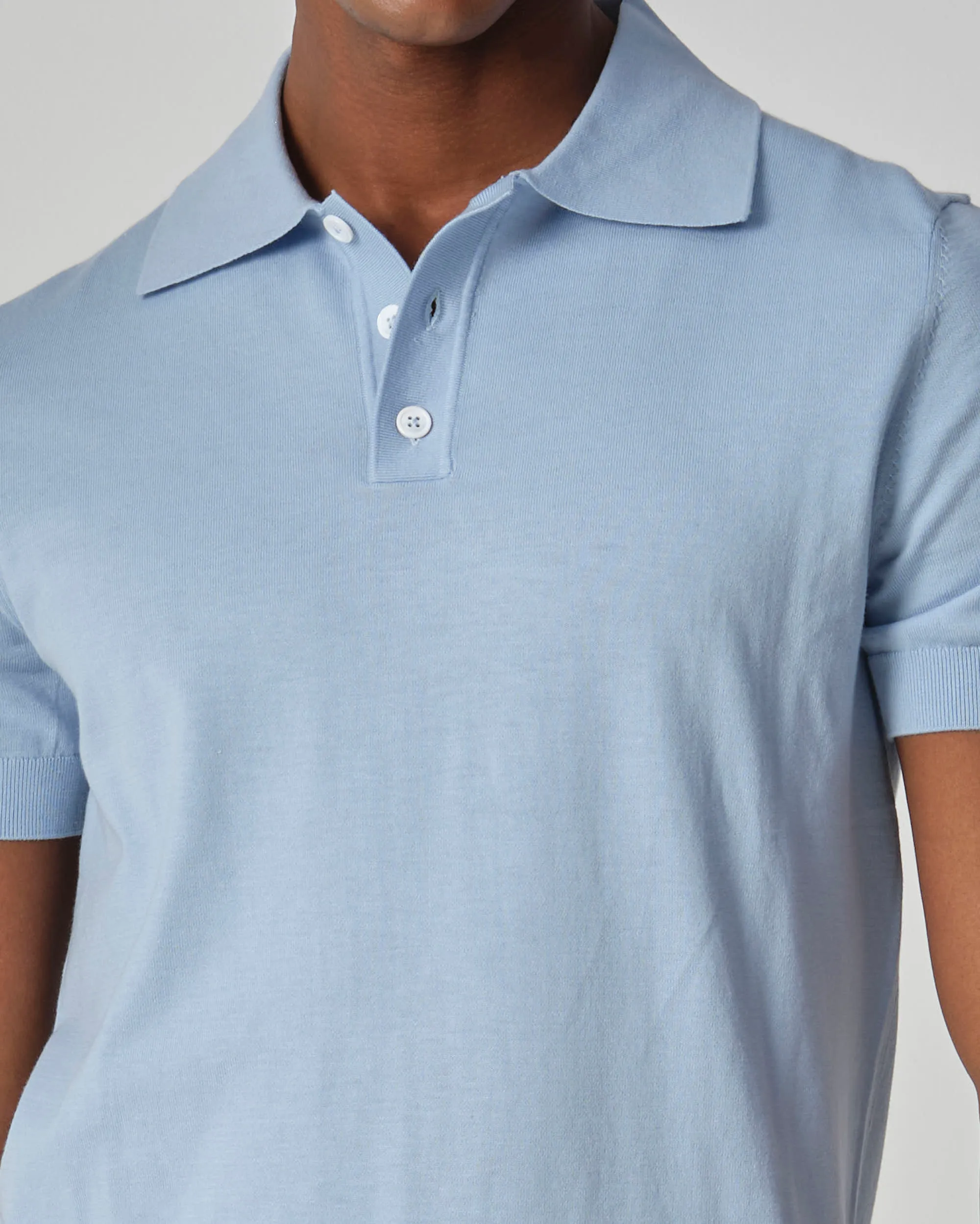 Dutch Dandies Dundee Polo KM Lichtblauw uni 096095-001-L