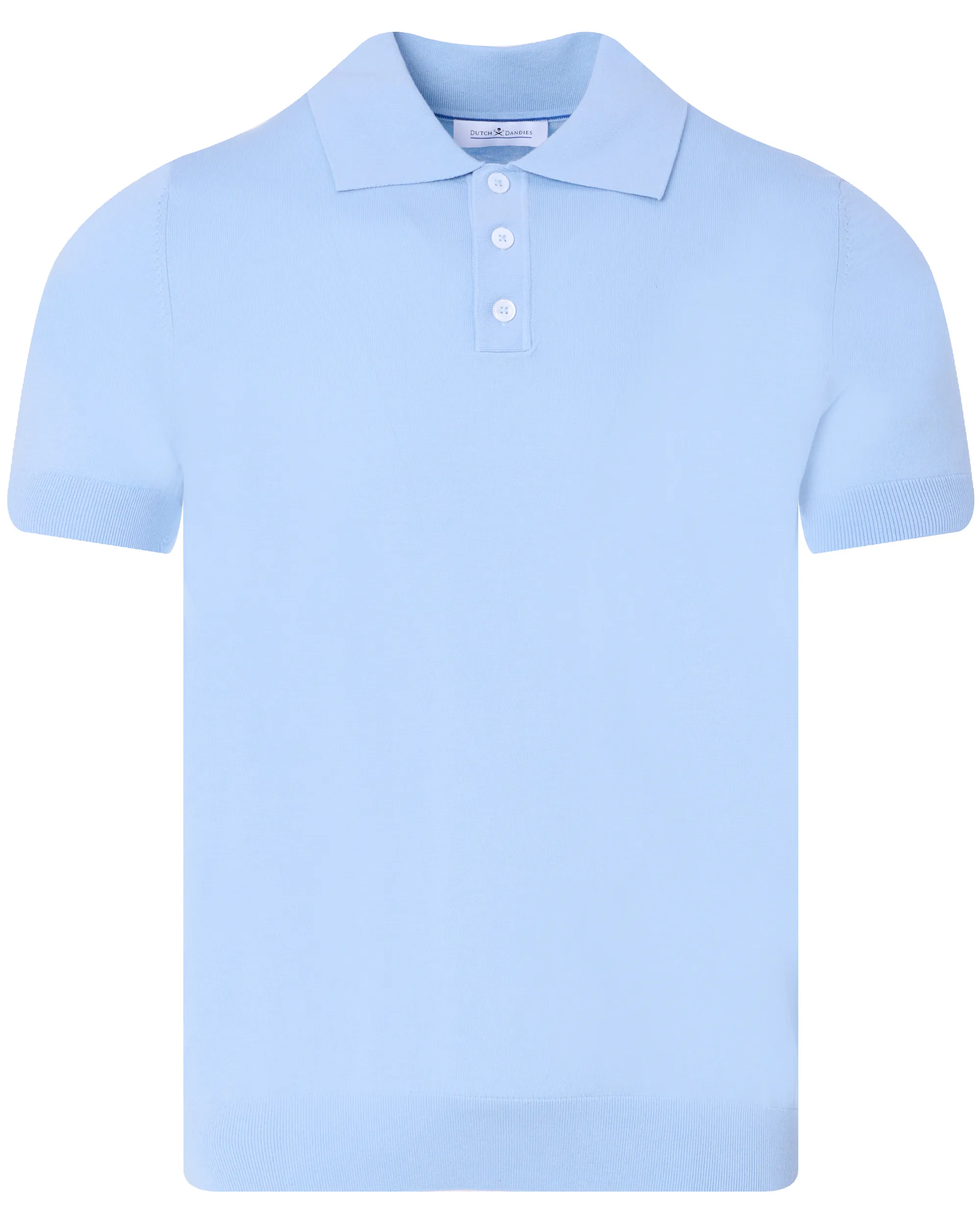 Dutch Dandies Dundee Polo KM Lichtblauw uni 096095-001-L