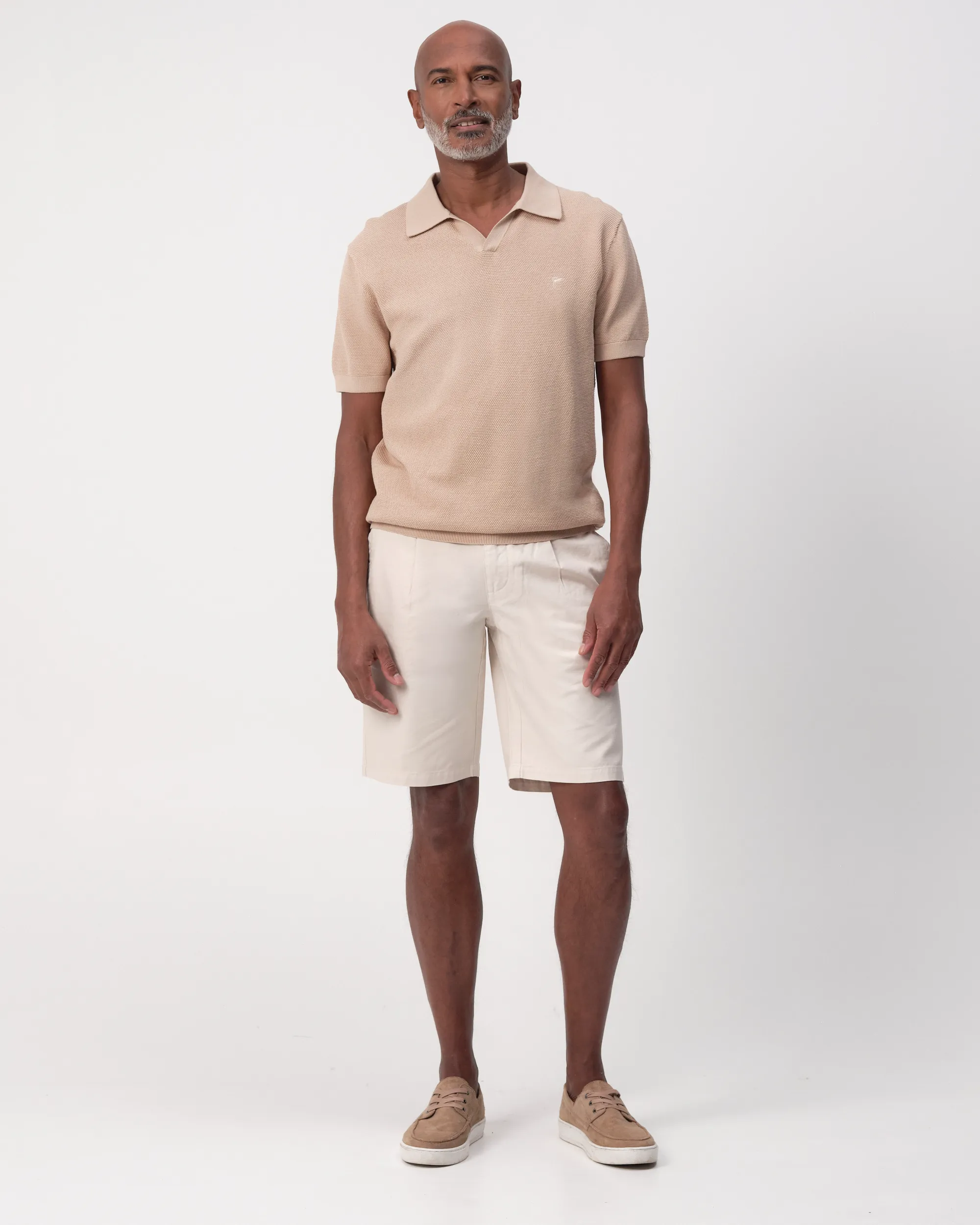 Campbell Plato Polo KM Doeskin beige 096102-004-L