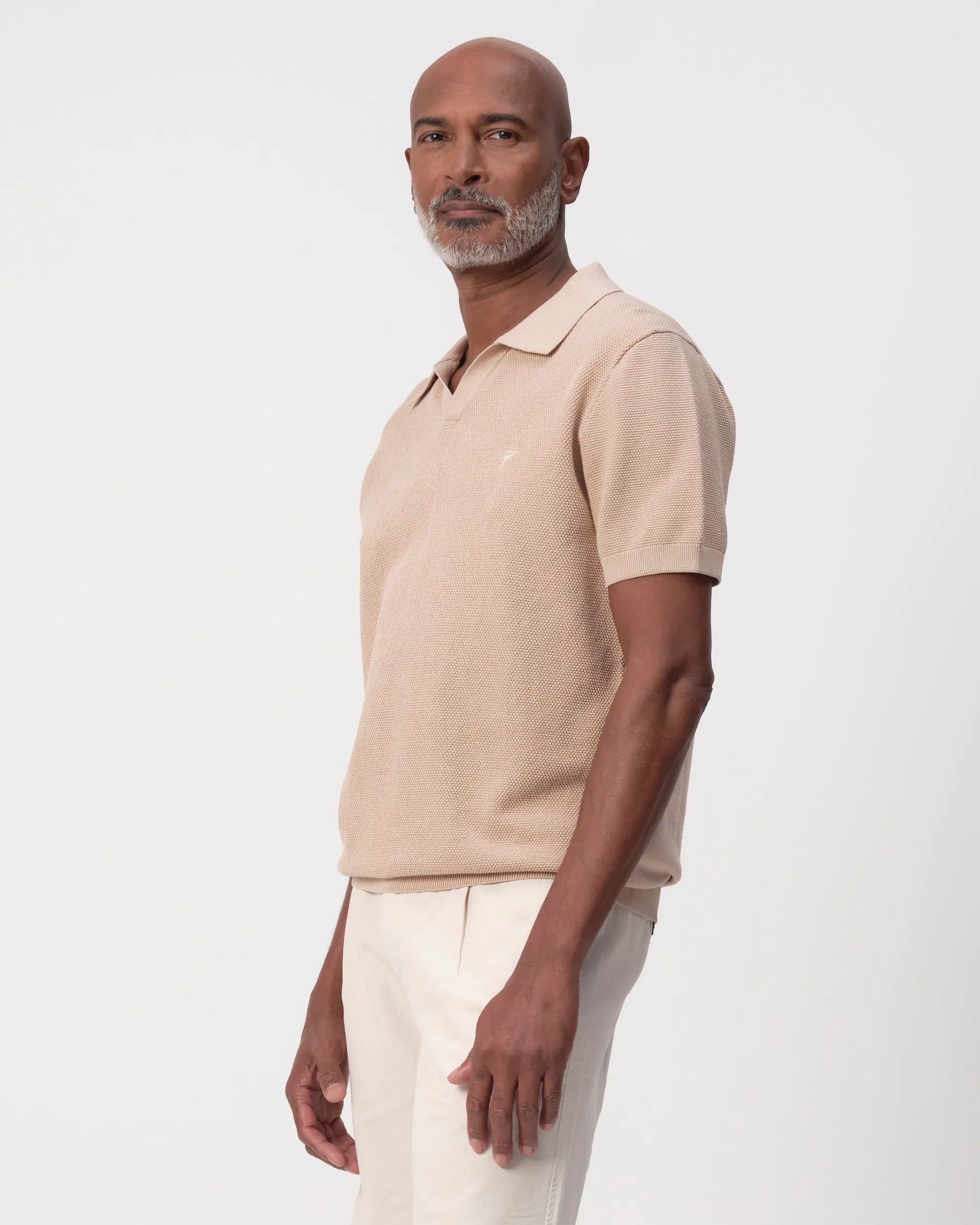 Campbell Plato Polo KM Doeskin beige 096102-004-L