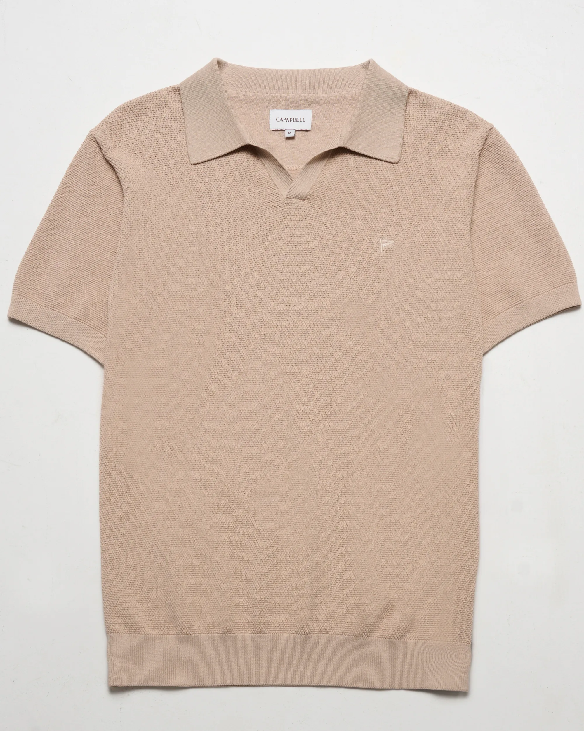 Campbell Plato Polo KM Doeskin beige 096102-004-L