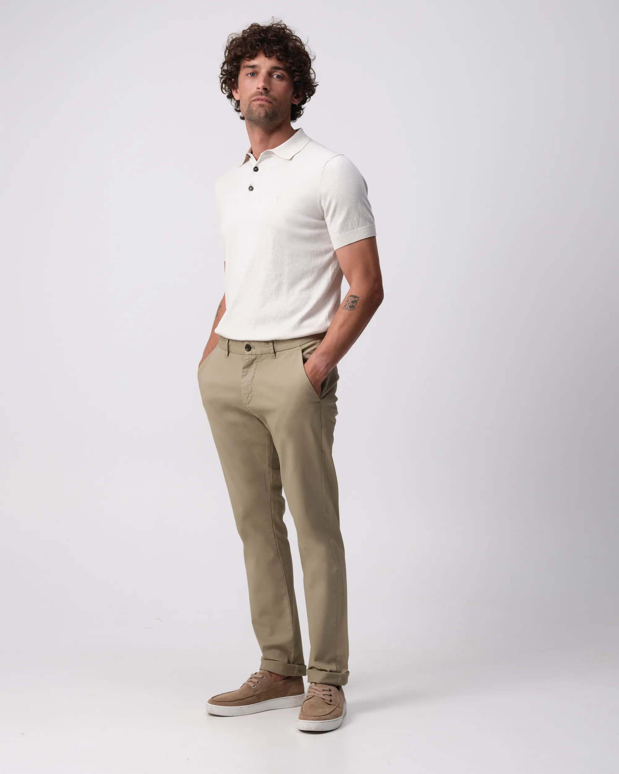 Campbell Nathan Polo KM Coconut milk 096104-001-L