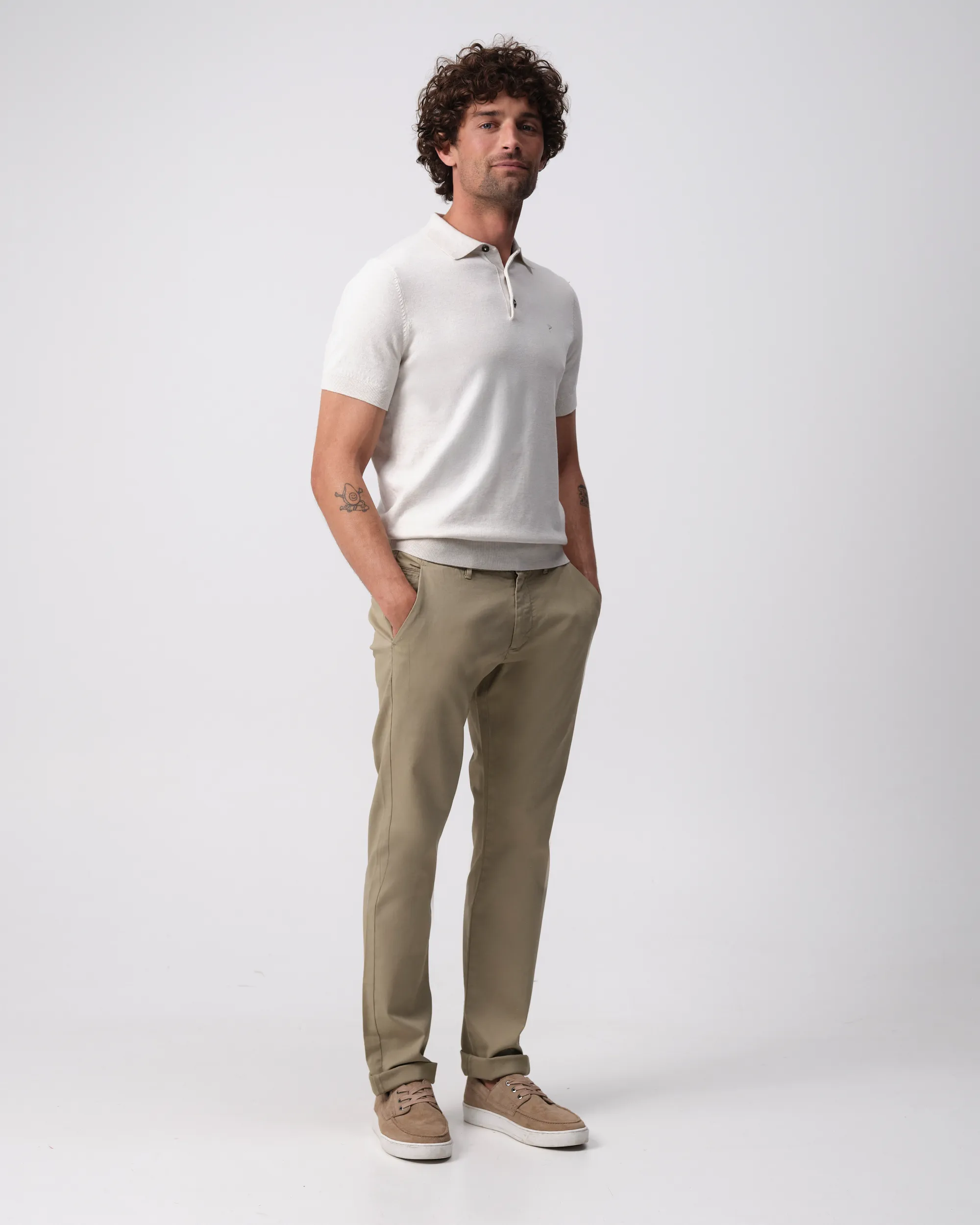 Campbell Nathan Polo KM Coconut milk 096104-001-L