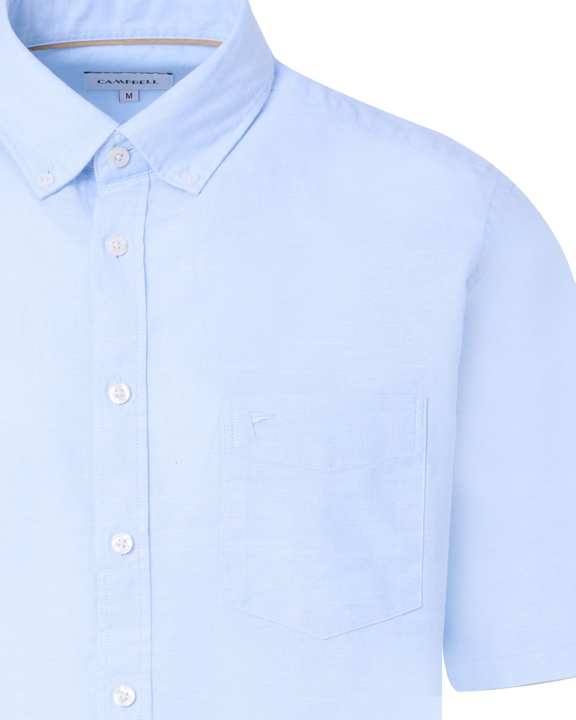 Campbell Ranger Overhemd KM Chambray Blue 096160-003-L
